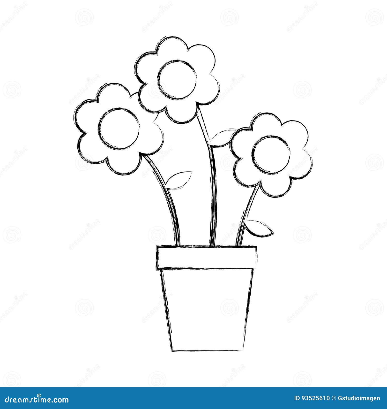 Plant Pot Design Drawing Icon Line Stock Vector (Royalty Free) 1946368606 |  Shutterstock