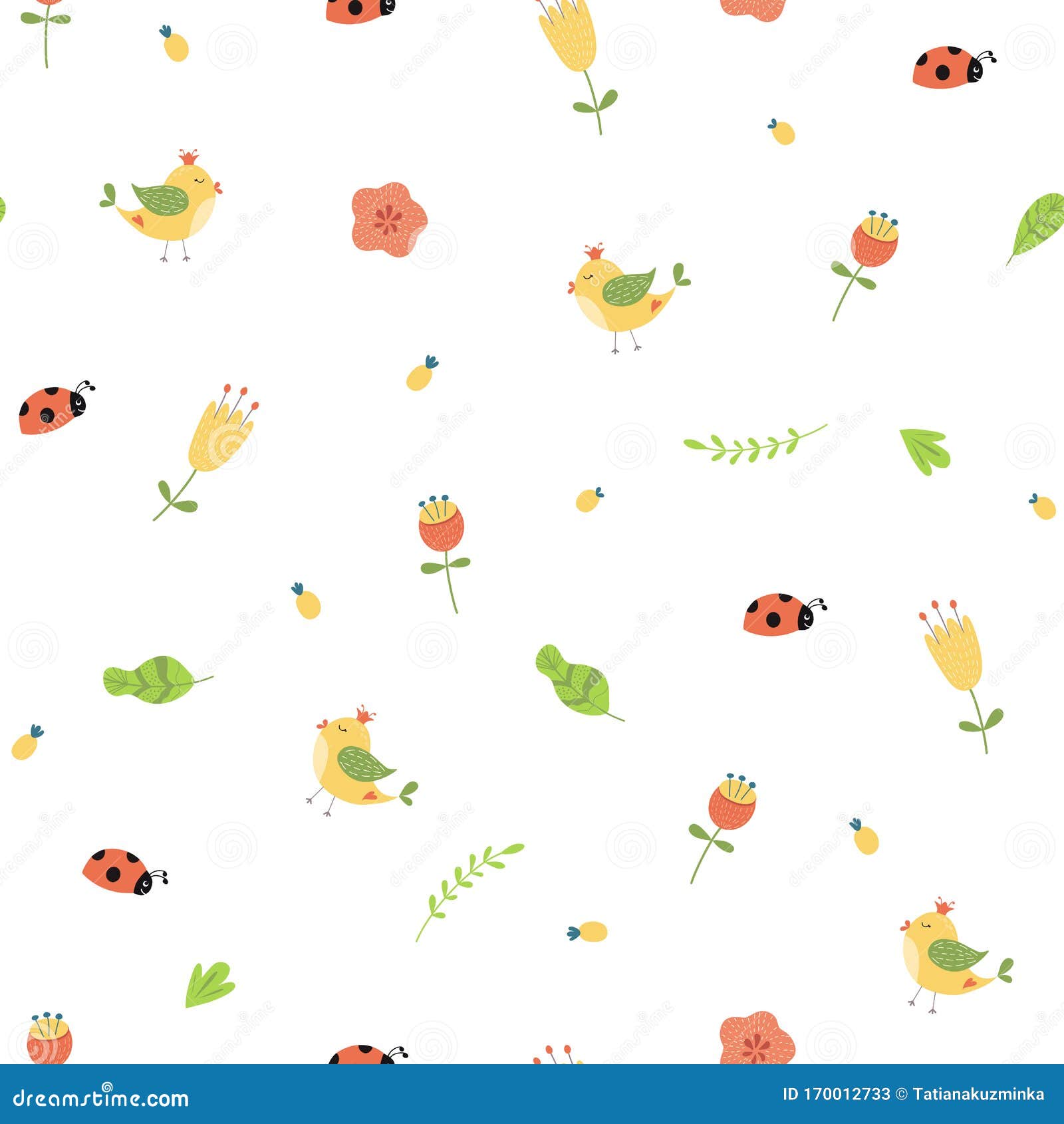 Cute Flower Seamless Pattern. Summer Floral Seamless Background Graphic  Prints Pattern Bright Texture Vector Stock Vector - Illustration of  ornament, graphic: 170012733