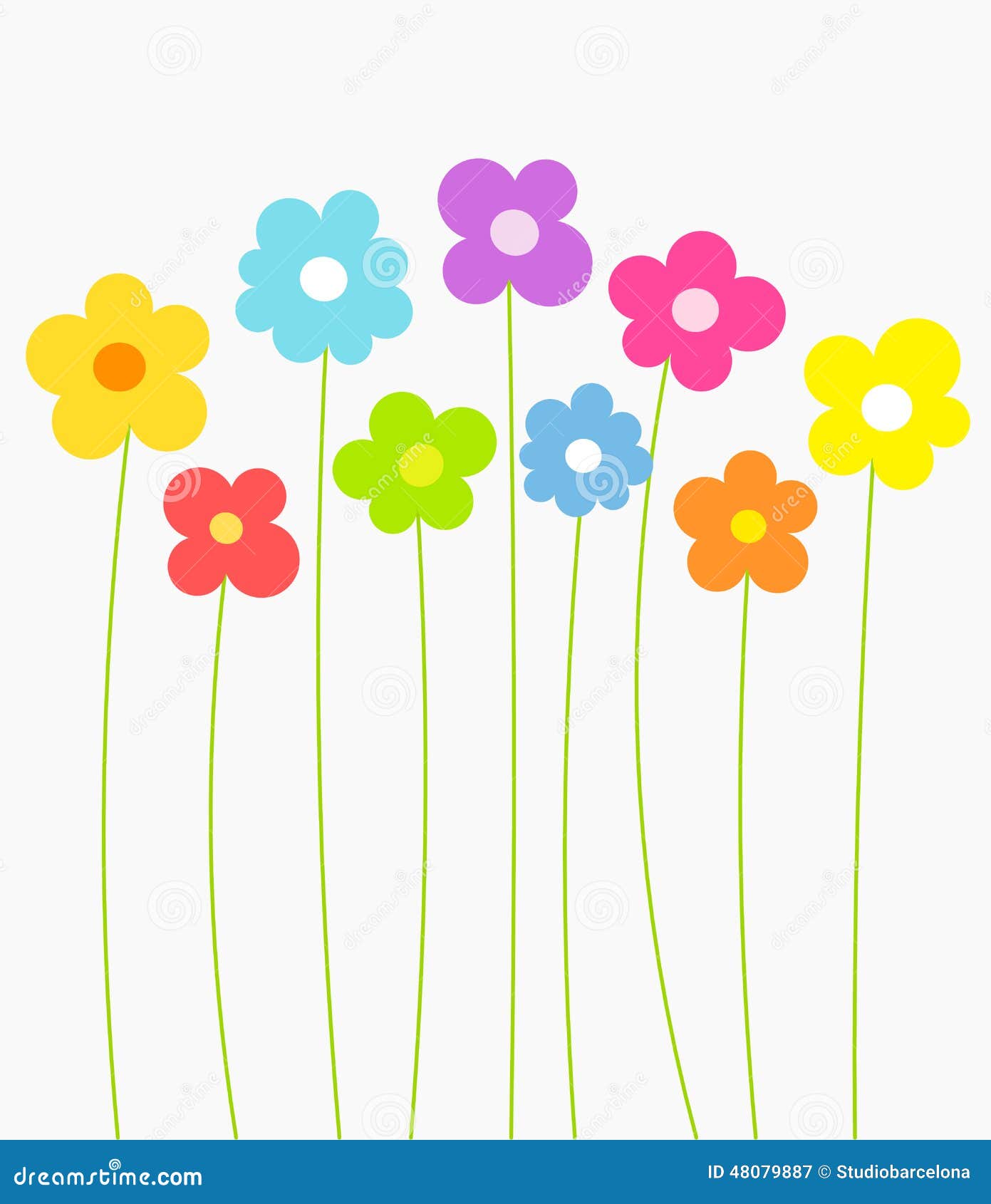 Cute flowers stock vector. Illustration of growing, cute - 48079887