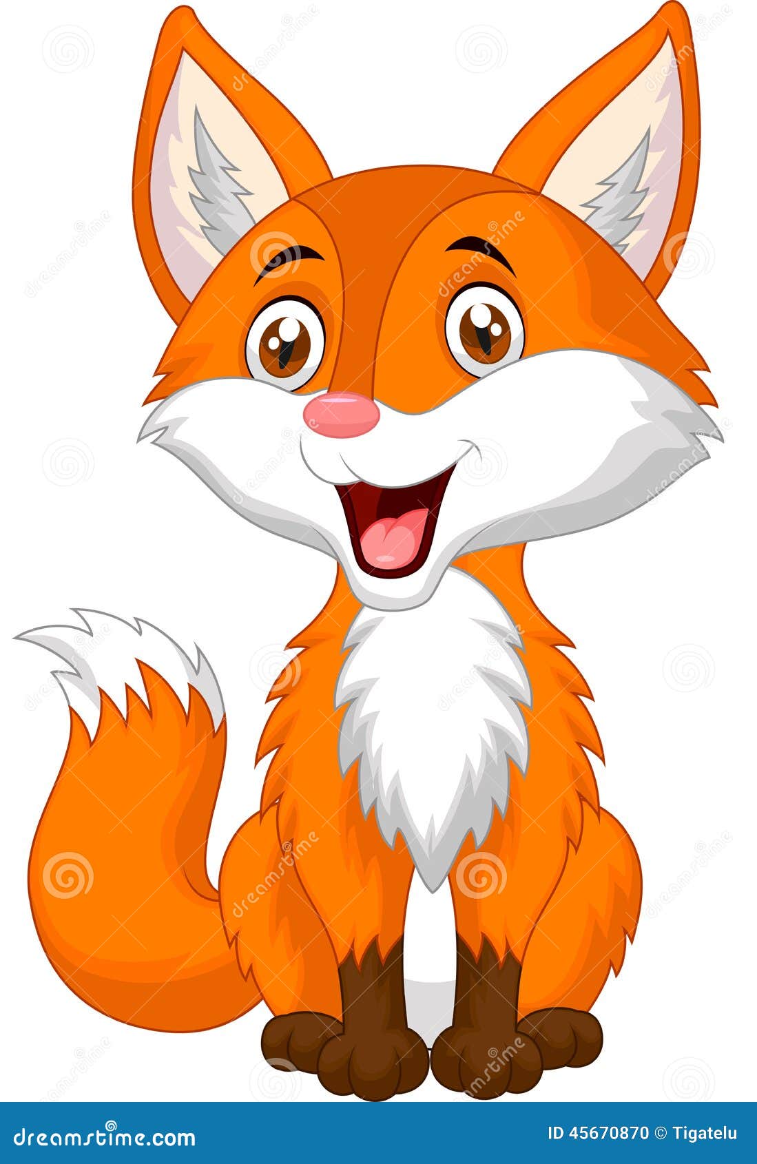 cute fox cartoon