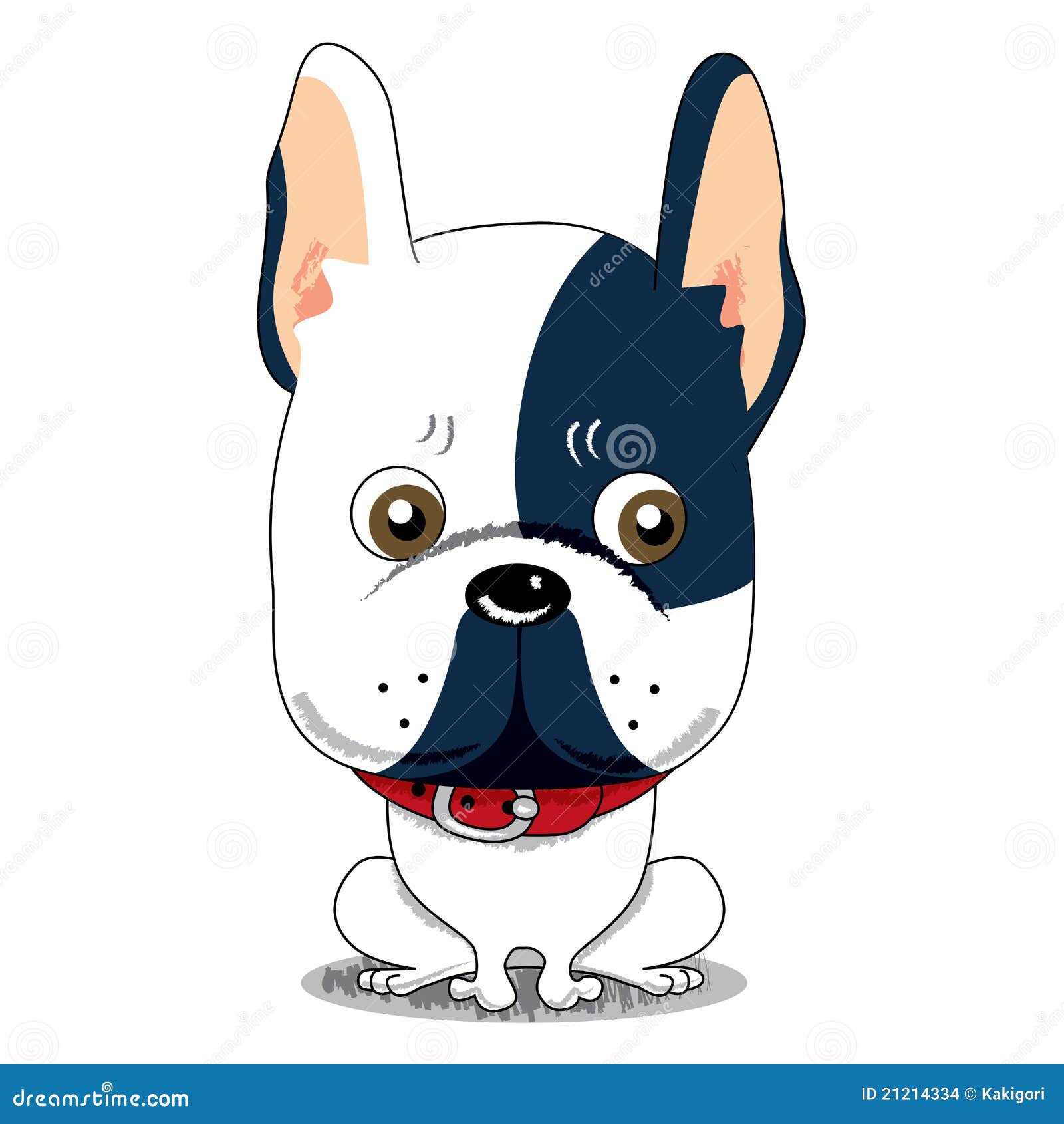 Cute French Bulldog stock vector. Illustration of view - 21214334