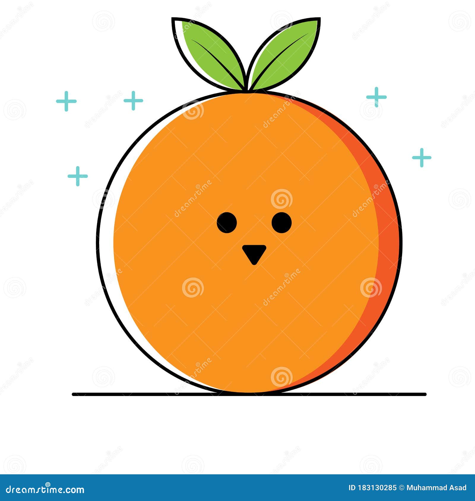 Cute Fresh Orange Cartoon Image Stock Illustration - Illustration of  potato, animated: 183130285