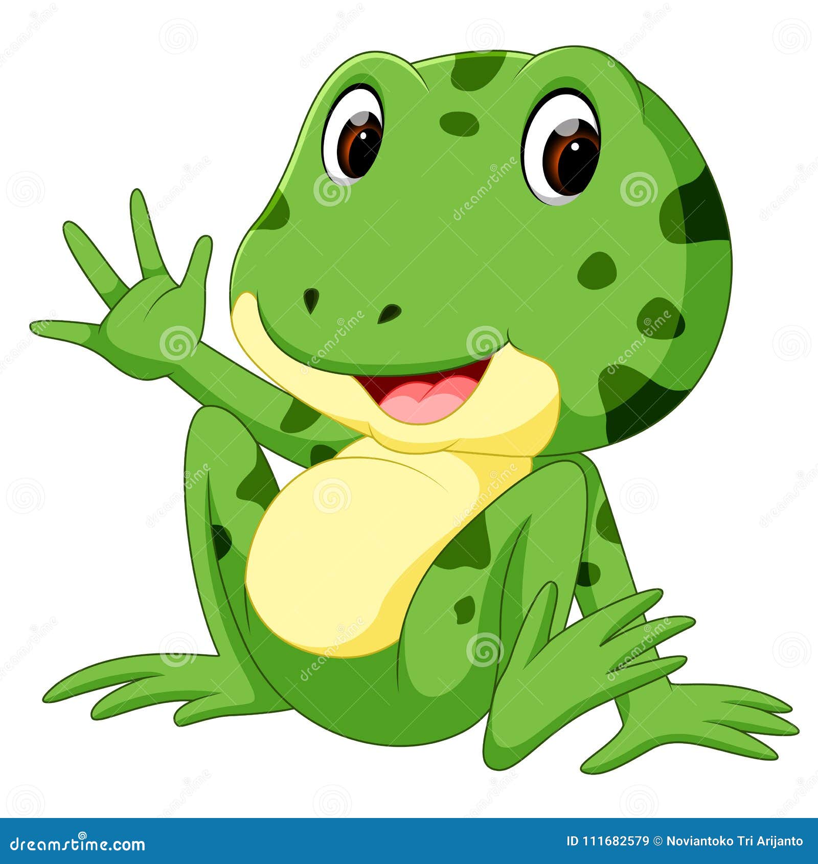 Cute frog cartoon stock vector. Illustration of beautiful - 111682579