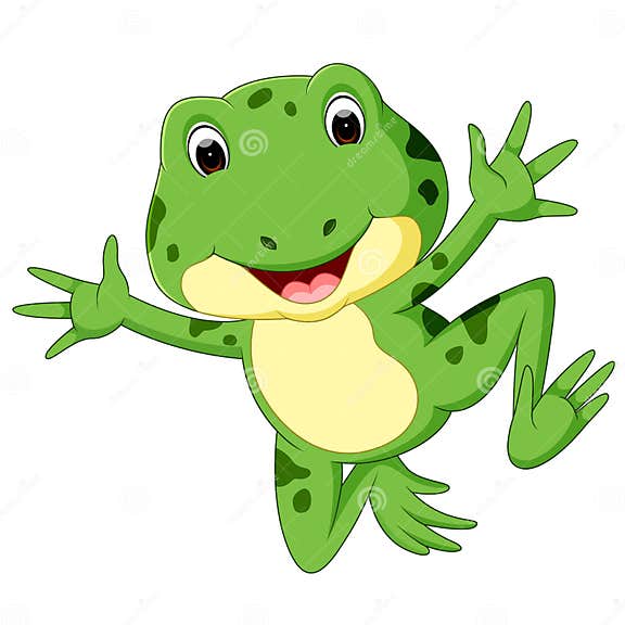 Cute frog cartoon stock vector. Illustration of animal - 111682583