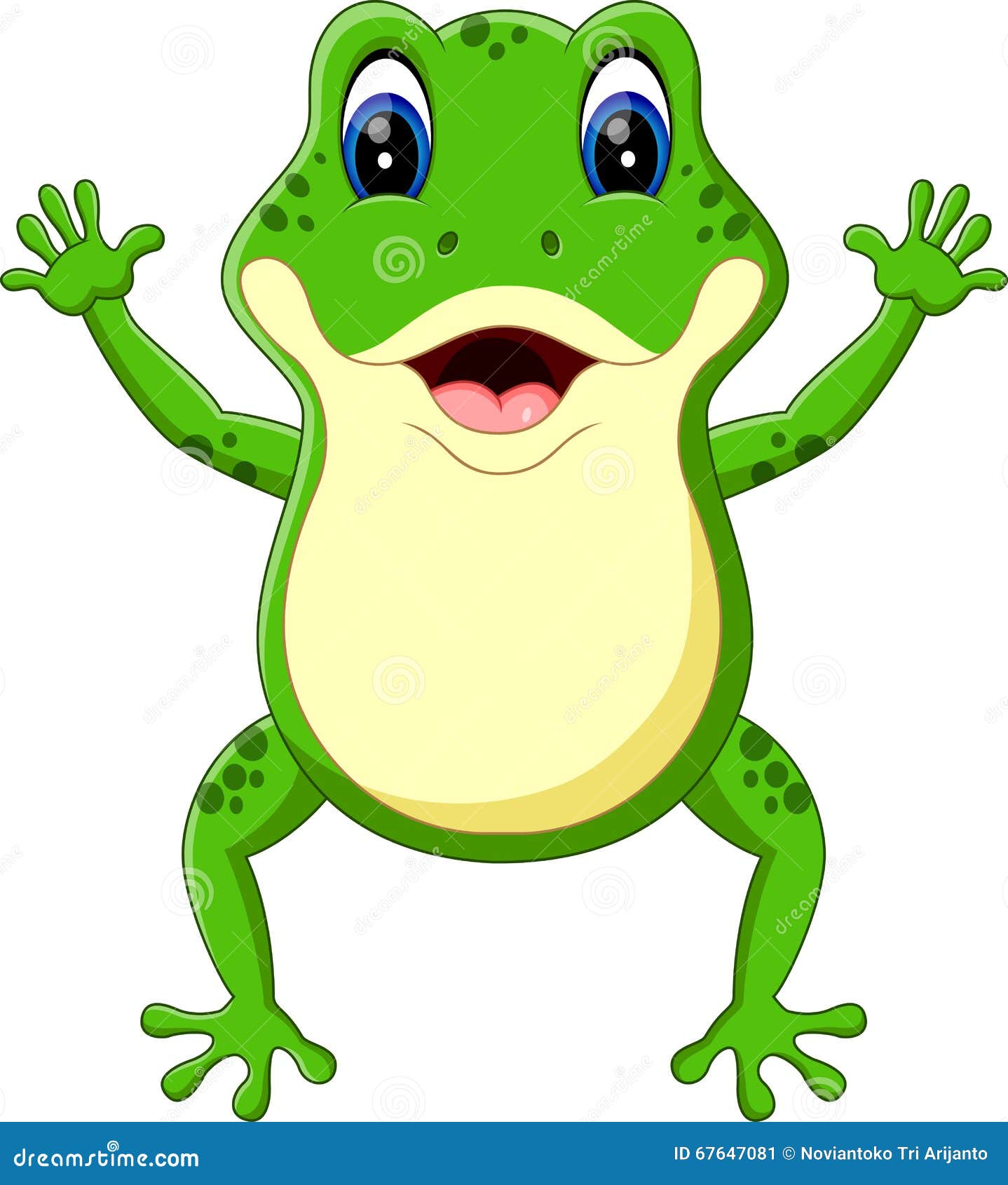 Cute frog cartoon stock vector. Illustration of bullfrog - 67647081