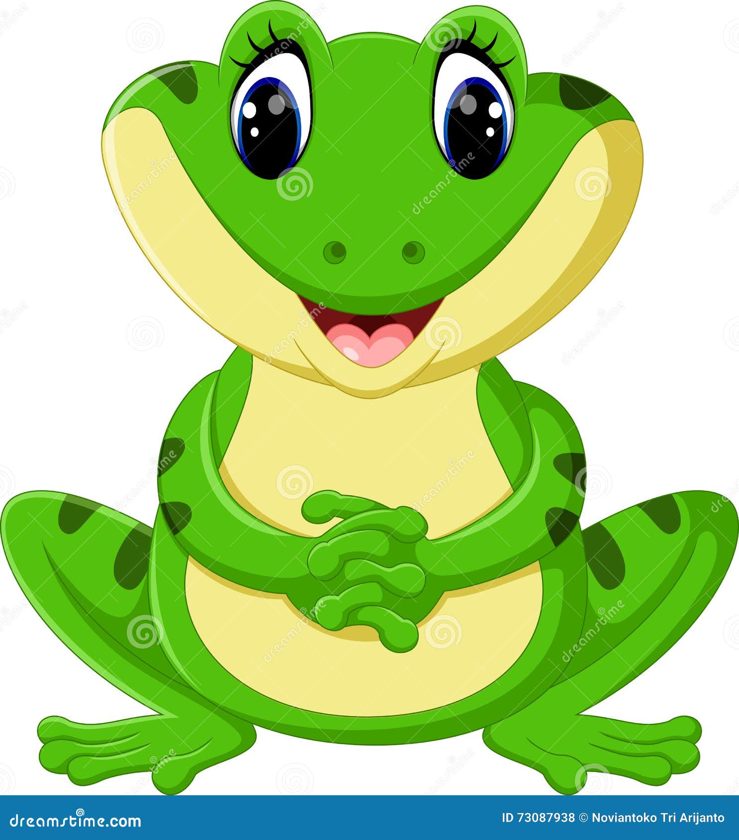 Cute frog cartoon stock vector. Illustration of reptile - 73087938