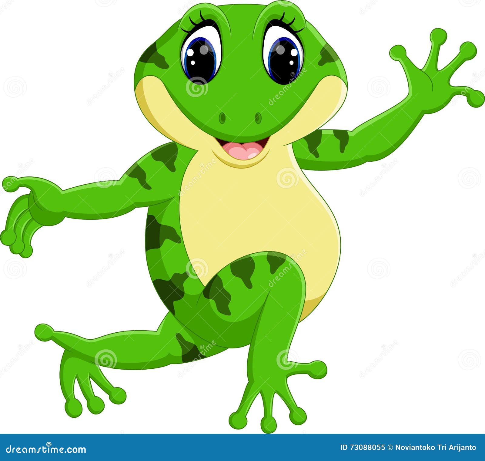 Cute frog cartoon stock vector. Illustration of animal - 73088055