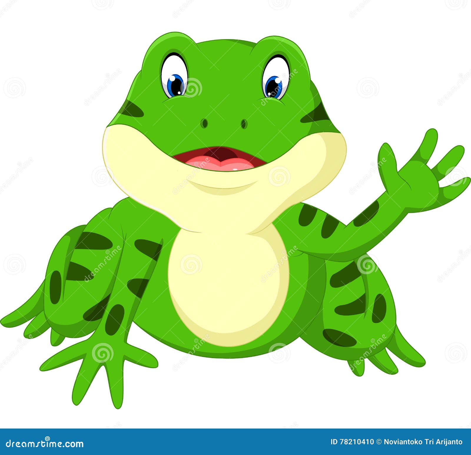 Cute frog cartoon stock vector. Illustration of cartoon - 78210410