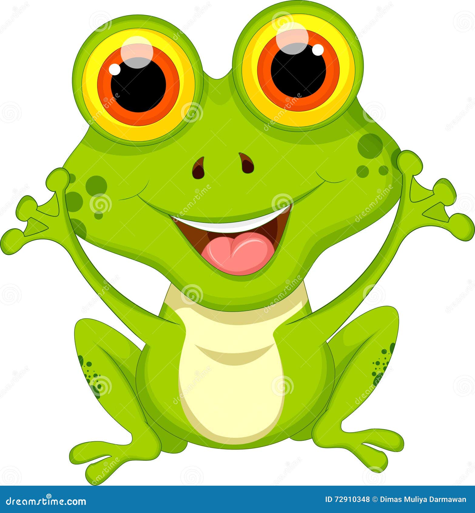 Cute Frog Cartoon Sitting for You Design Stock Illustration ...