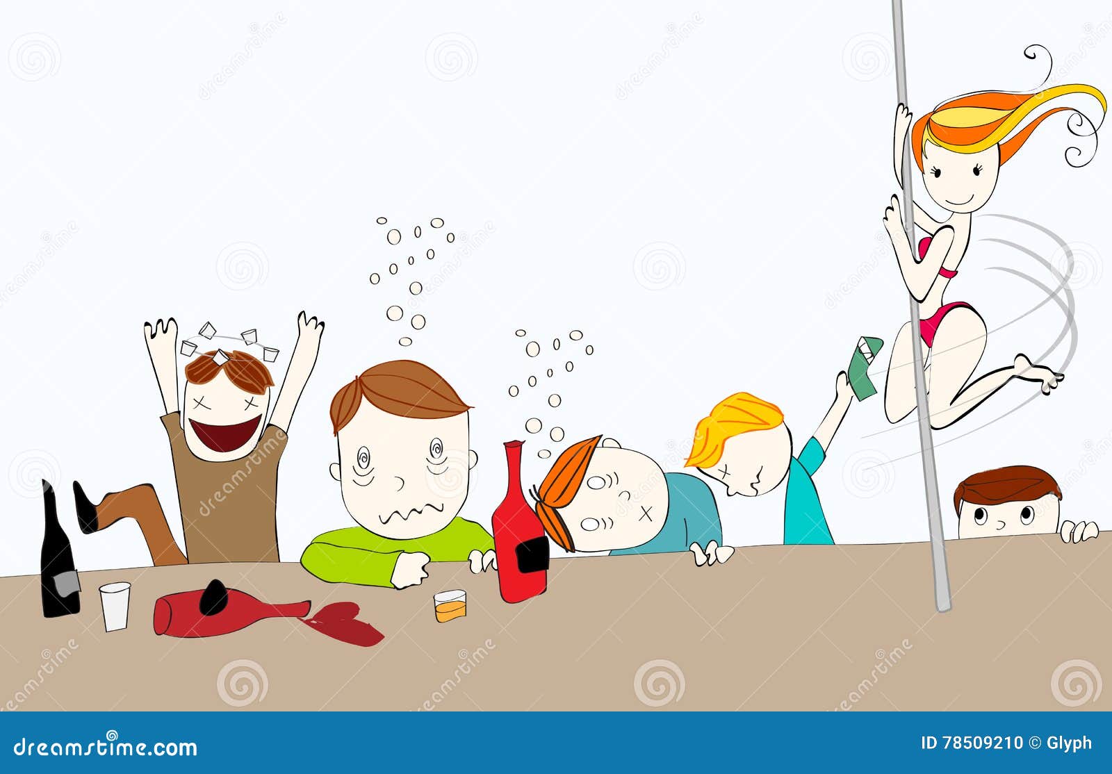 Cute and Funny Bachelor Party Illustration Stock Vector - Illustration of cartoon, dancing: 78509210 Cute and Funny Bachelor Party Illustration Stock Vector - Illustration of cartoon, dancing: 78509210