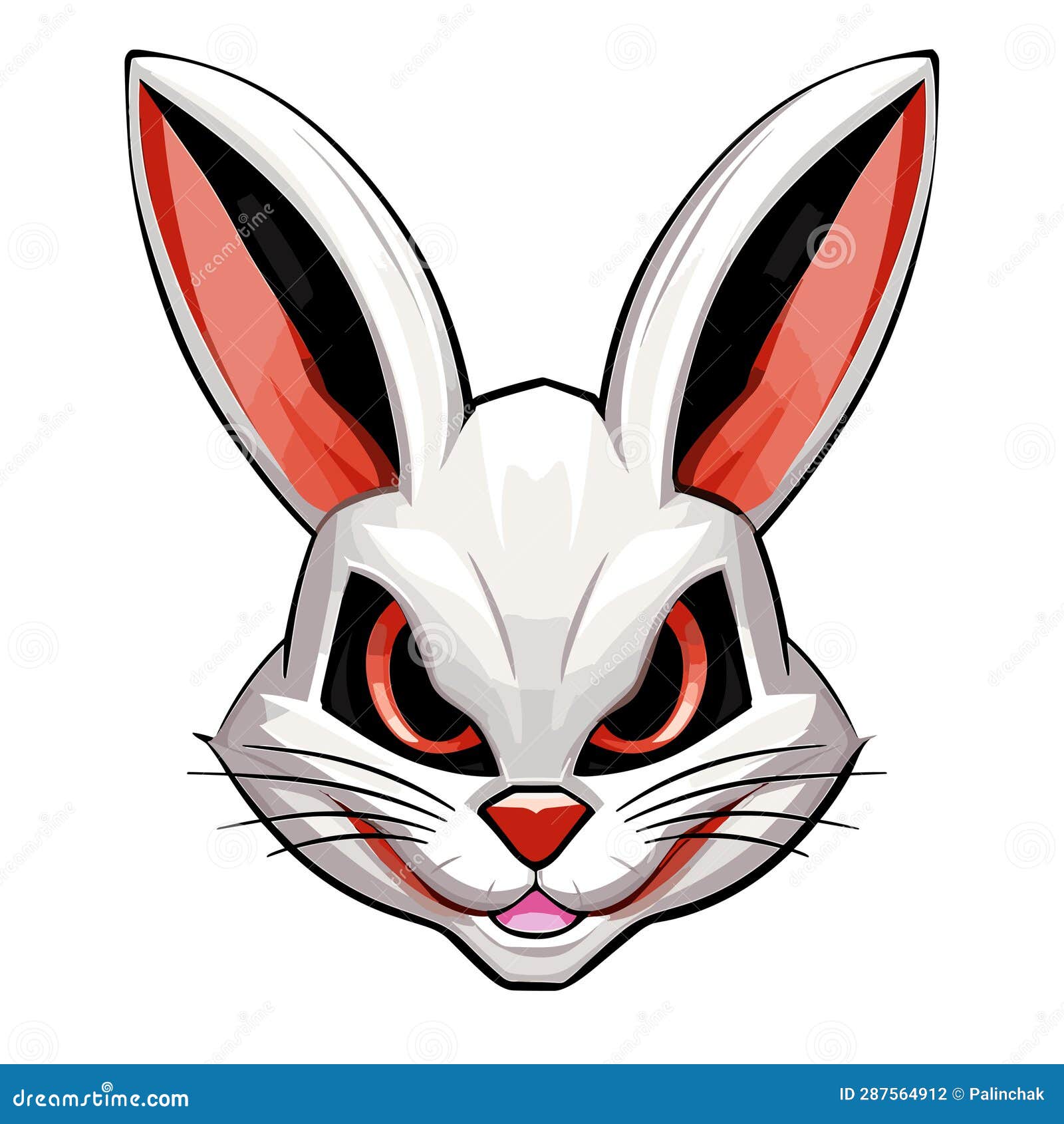 Cute and Funny Cartoon Bunny in Vector Pop Art Style Stock Illustration ...