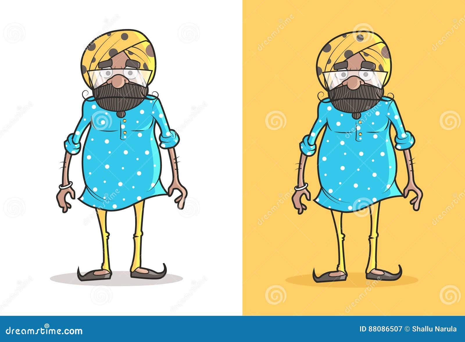 Cute And Funny Cartoon Sardar G Standing. Illustration 88086507 - Megapixl Cute And Funny Cartoon Sardar G Standing. Illustration 88086507 - Megapixl