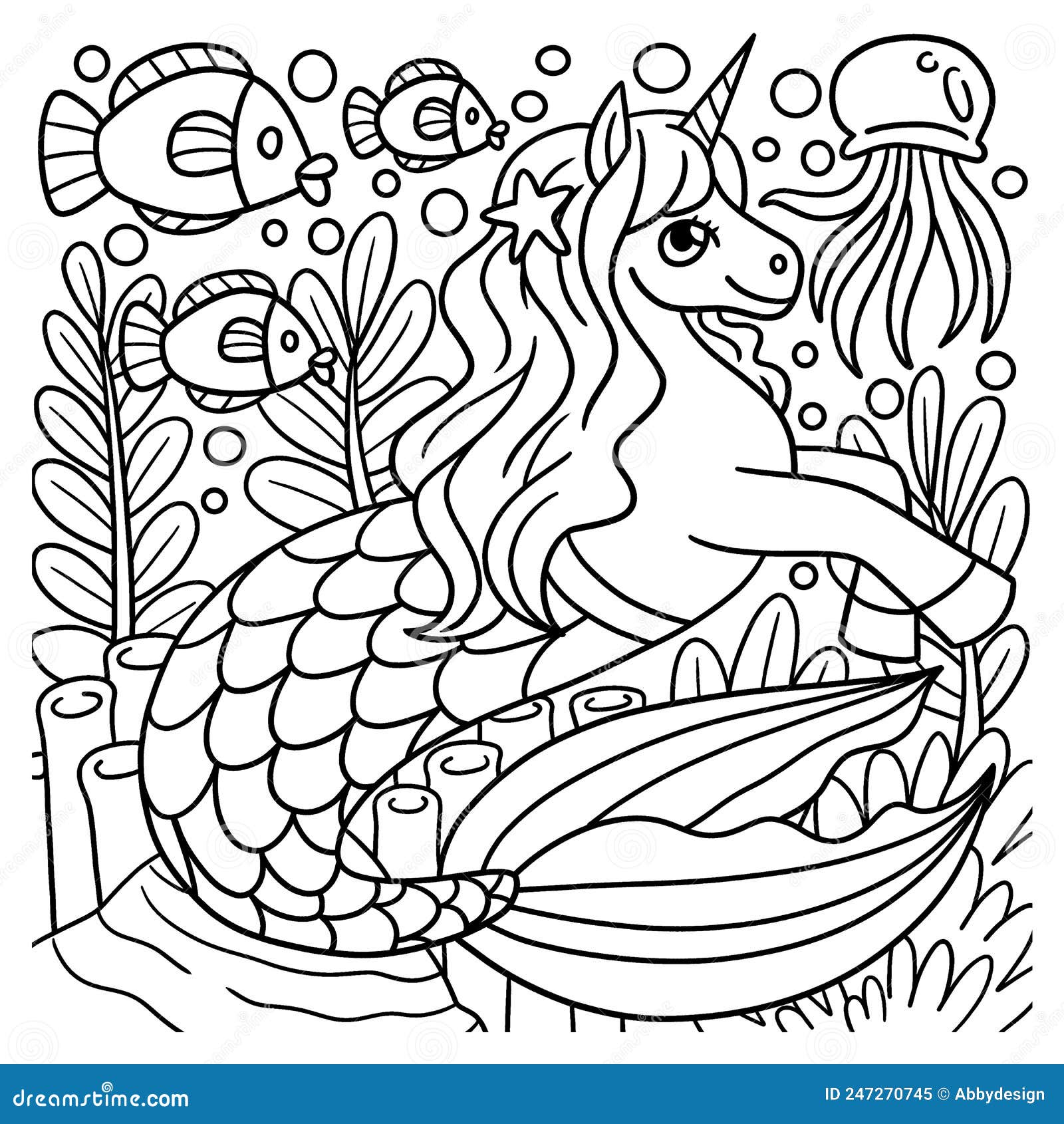 Unicorn Coloring Book For Kids Ages 4-8: Rainbow, Mermaid Coloring