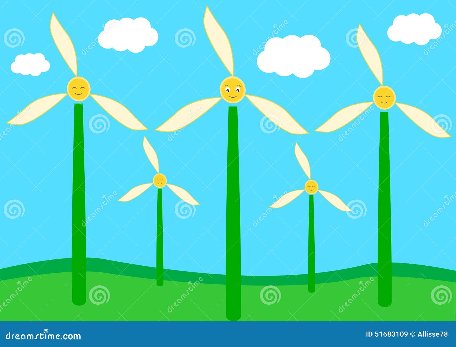 Cute and Funny Flowers Wind Turbine Stock Illustration - Illustration of electricity, energy: 51683109 Cute and Funny Flowers Wind Turbine Stock Illustration - Illustration of electricity, energy: 51683109