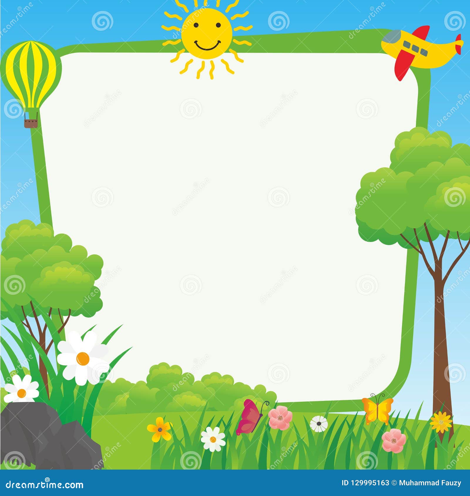 birthday border clip art landscape