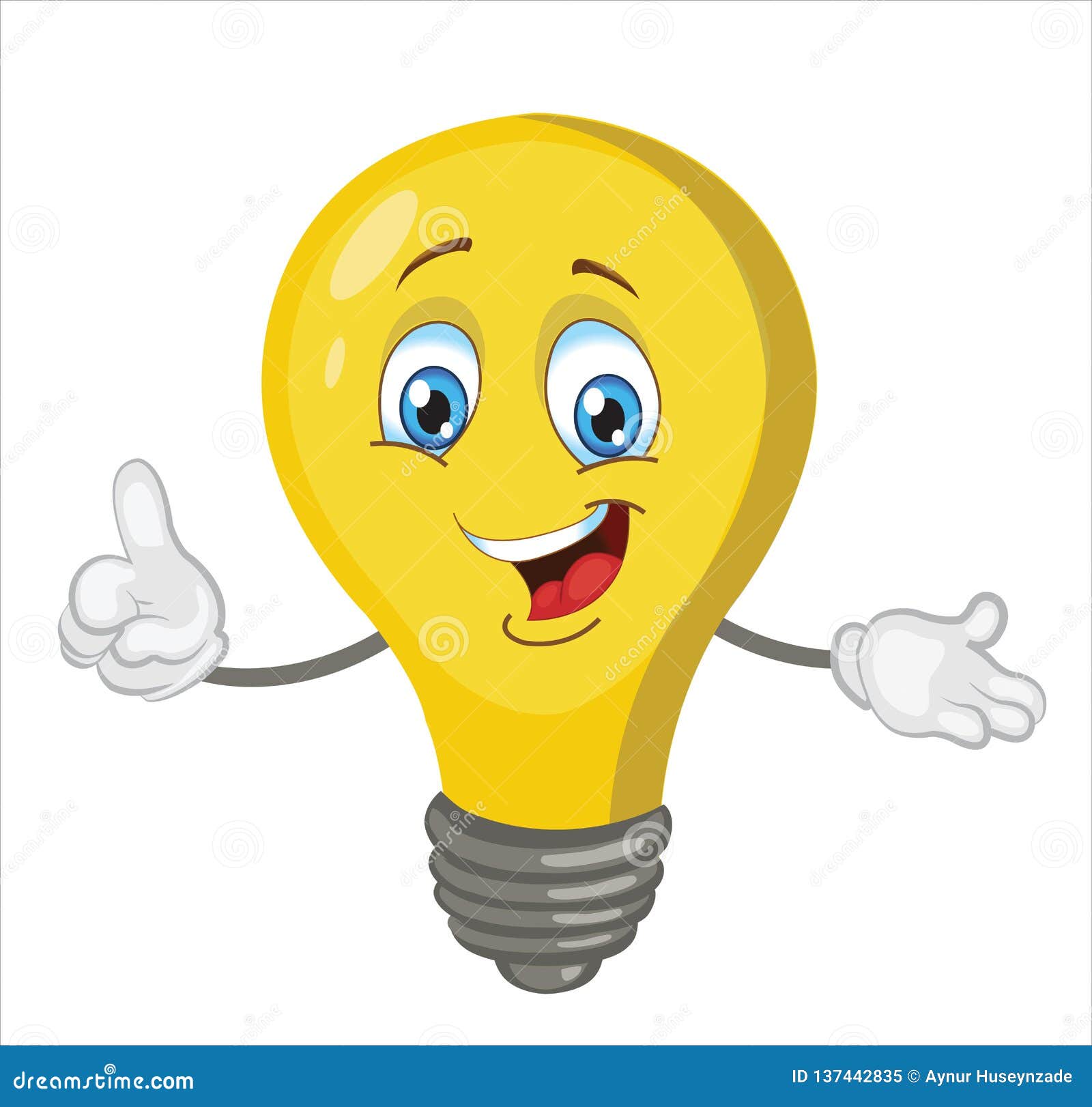 Cute Funny Light Bulb Character Cartoon Vector Illustration Stock Vector Illustration Of Invent Cartoon 137442835