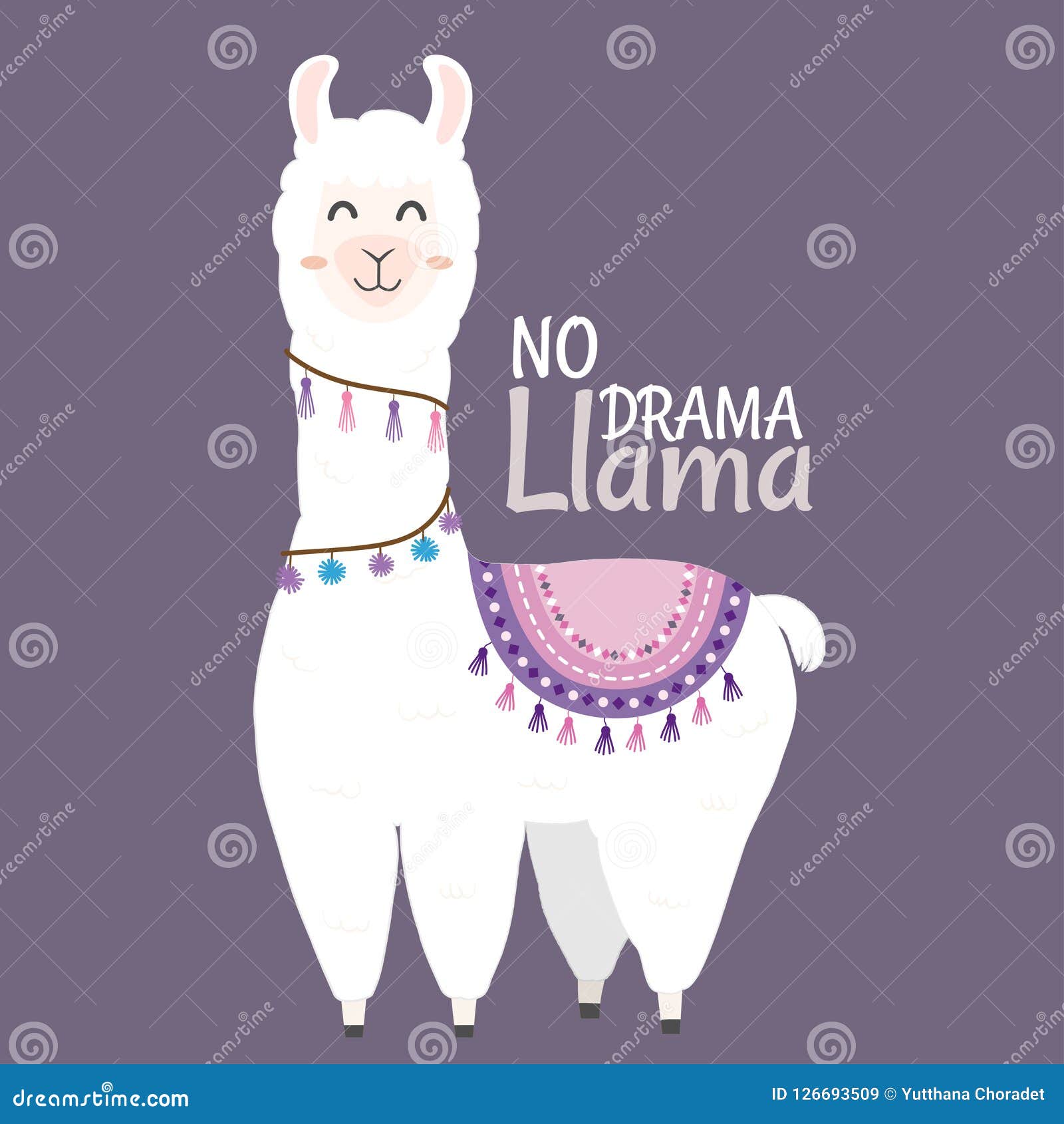 Cute Llama Design with No Drama Motivational Quote. Stock Vector - Illustration of cartoon, card: 126693509 Cute Llama Design with No Drama Motivational Quote. Stock Vector - Illustration of cartoon, card: 126693509