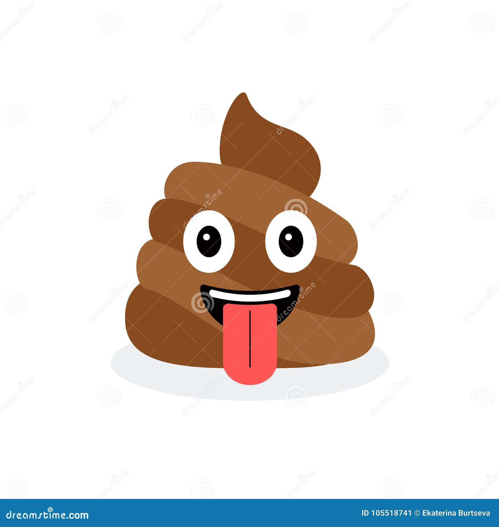 Premium Vector  Illustration of poop emoticon or emoji poop face icon  symbol vector illustration