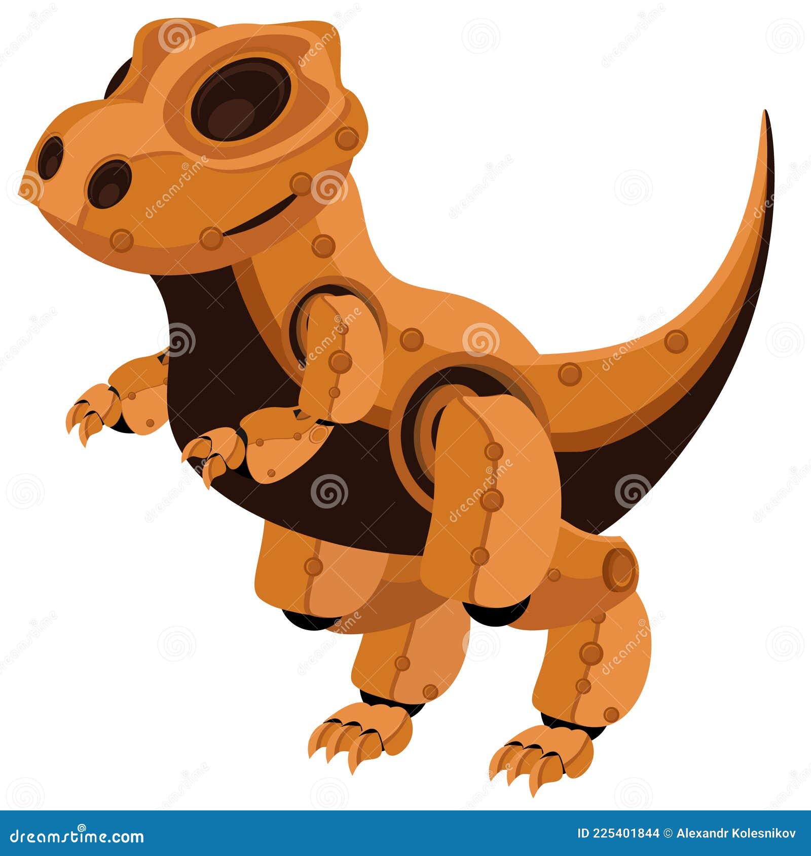 Cute and Funny Robot Dinosaur in Steampunk Style. Vector Illustration on the Topic of Robotics on a White Background Stock Vector - Illustration of bronze, iron: 225401844 Cute and Funny Robot Dinosaur in Steampunk Style. Vector Illustration on the Topic of Robotics on a White Background Stock Vector - Illustration of bronze, iron: 225401844