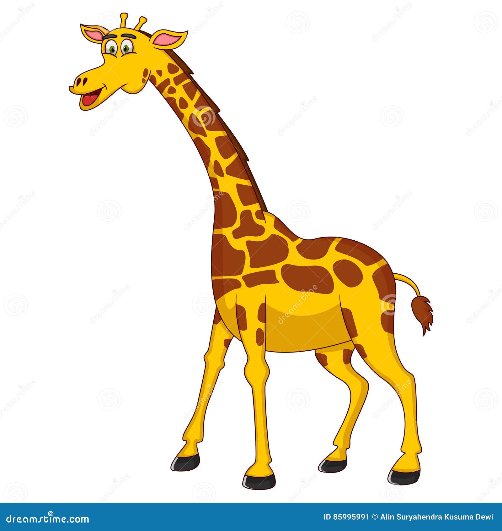 Cute Giraffe cartoon stock vector. Illustration of funny - 85995991