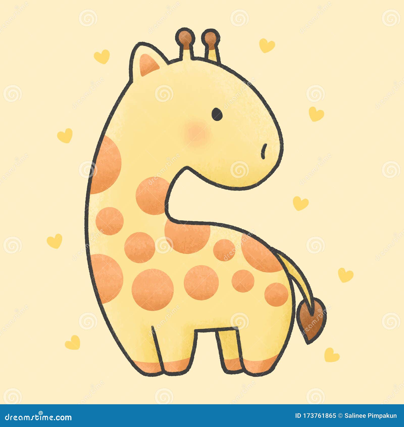 Cute Giraffe Cartoon Hand Drawn Style Stock Illustration - Illustration of african, color: 173761865 Cute Giraffe Cartoon Hand Drawn Style Stock Illustration - Illustration of african, color: 173761865