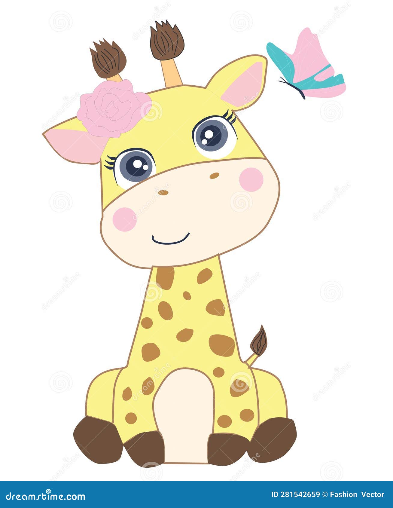 CUTE GIRAFFE PRINT VECTOR ART Stock Vector - Illustration of ...