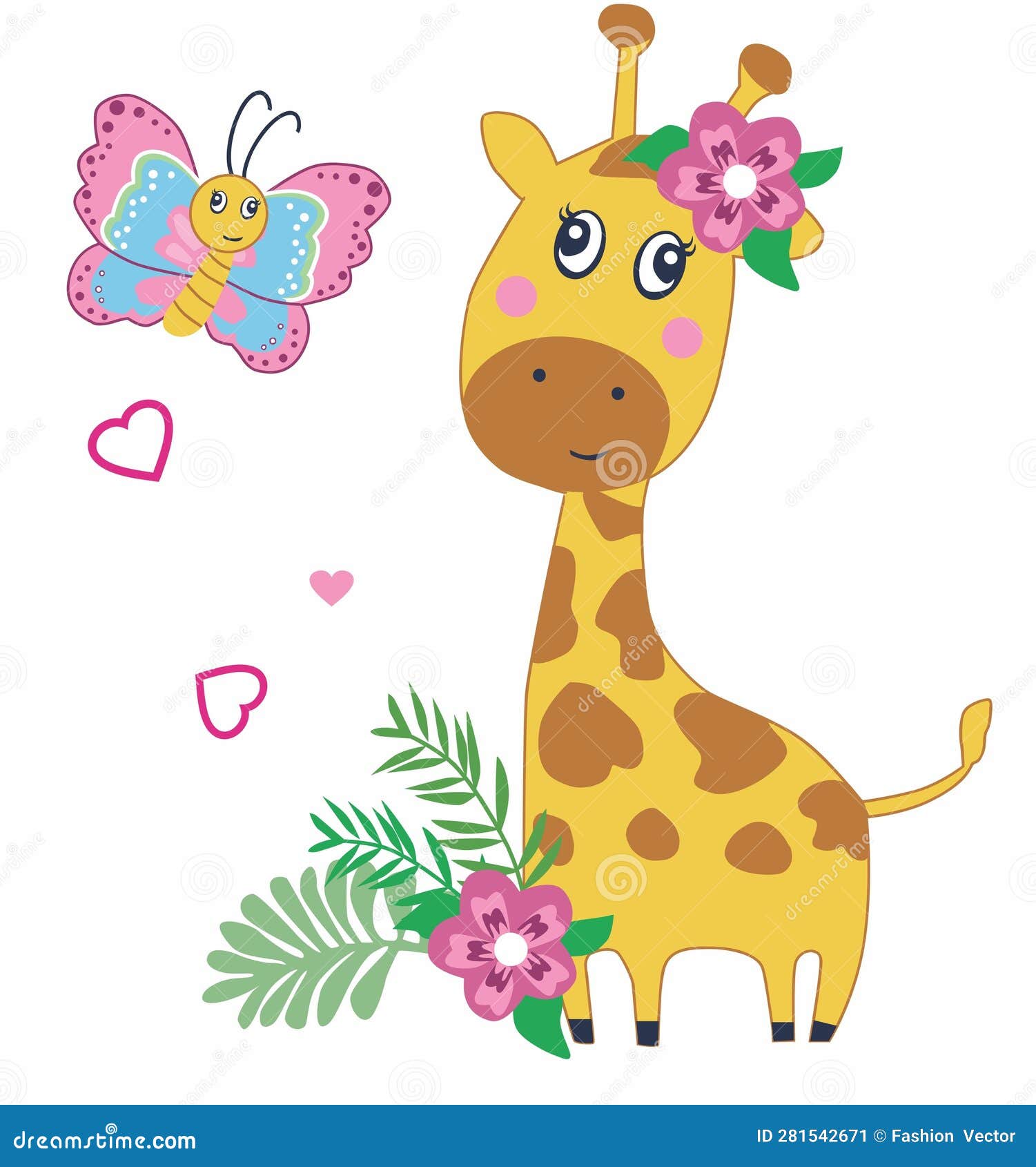 Cute Giraffe Print Vector Art Stock Vector - Illustration of ...