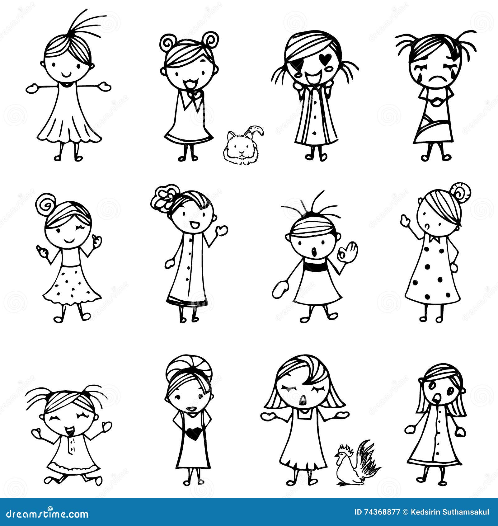 👧How To Draw A Girl Step-by-Step? Cute Girl Drawing Easy