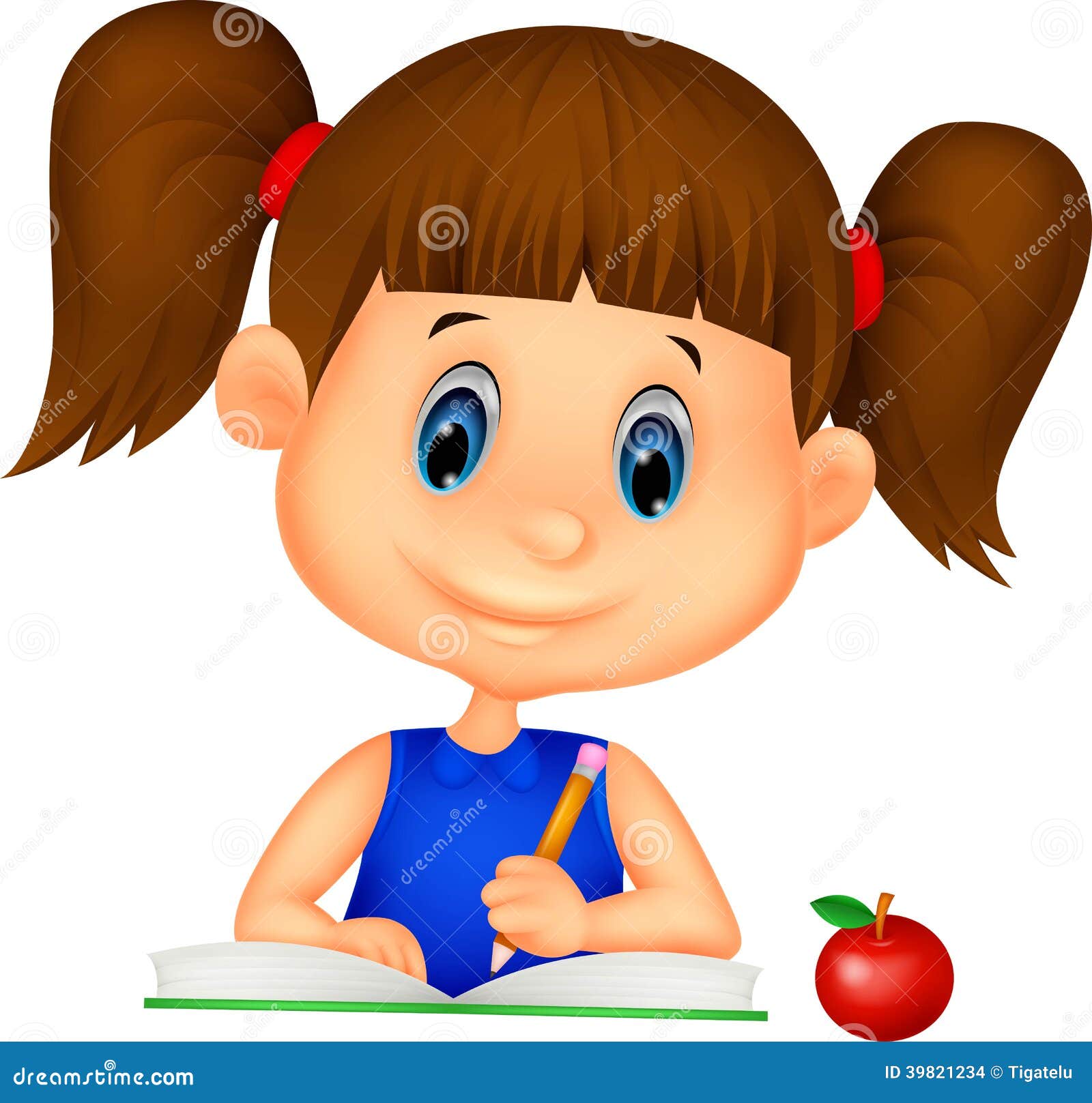 Cute Cartoon Girl Writing Stock Illustrations – 2,697 Cute Cartoon Girl  Writing Stock Illustrations, Vectors & Clipart - Dreamstime
