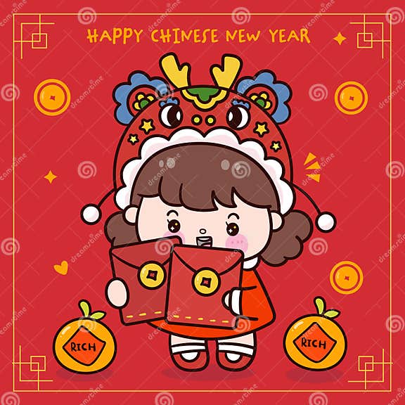 cute chinese new year red envelopes