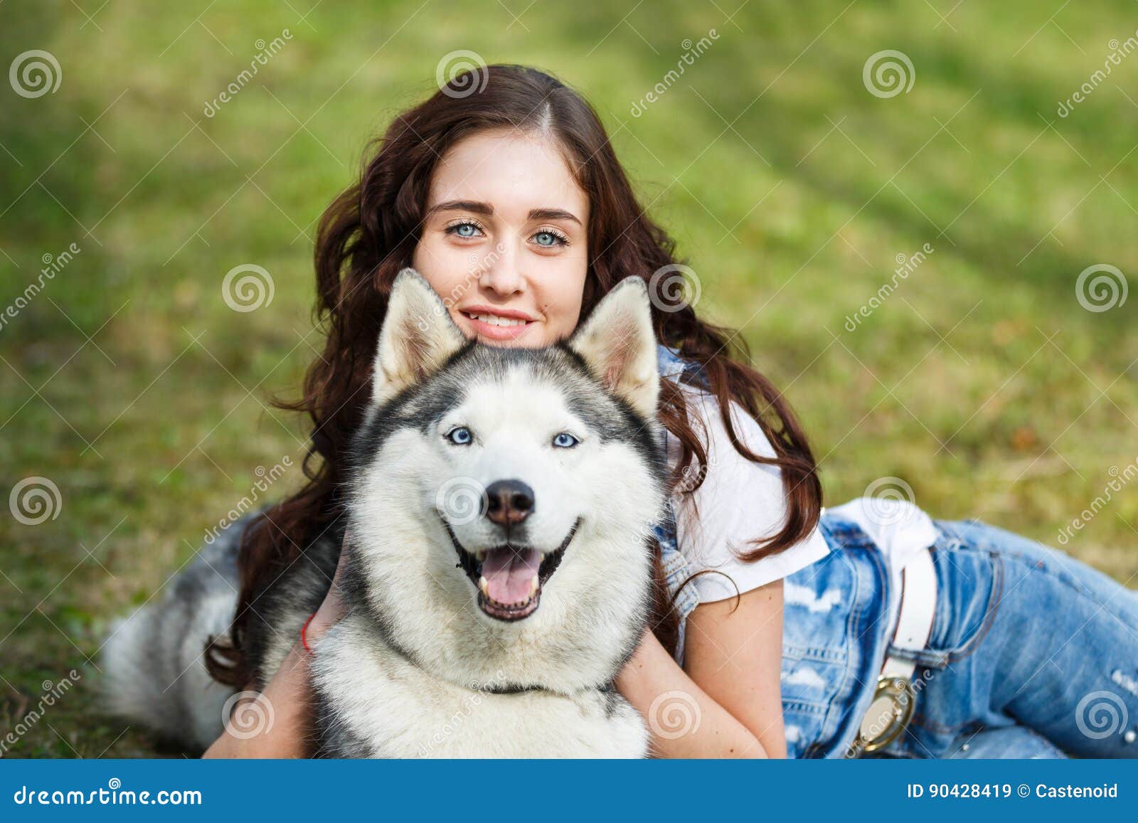 Teenie And Her Husky