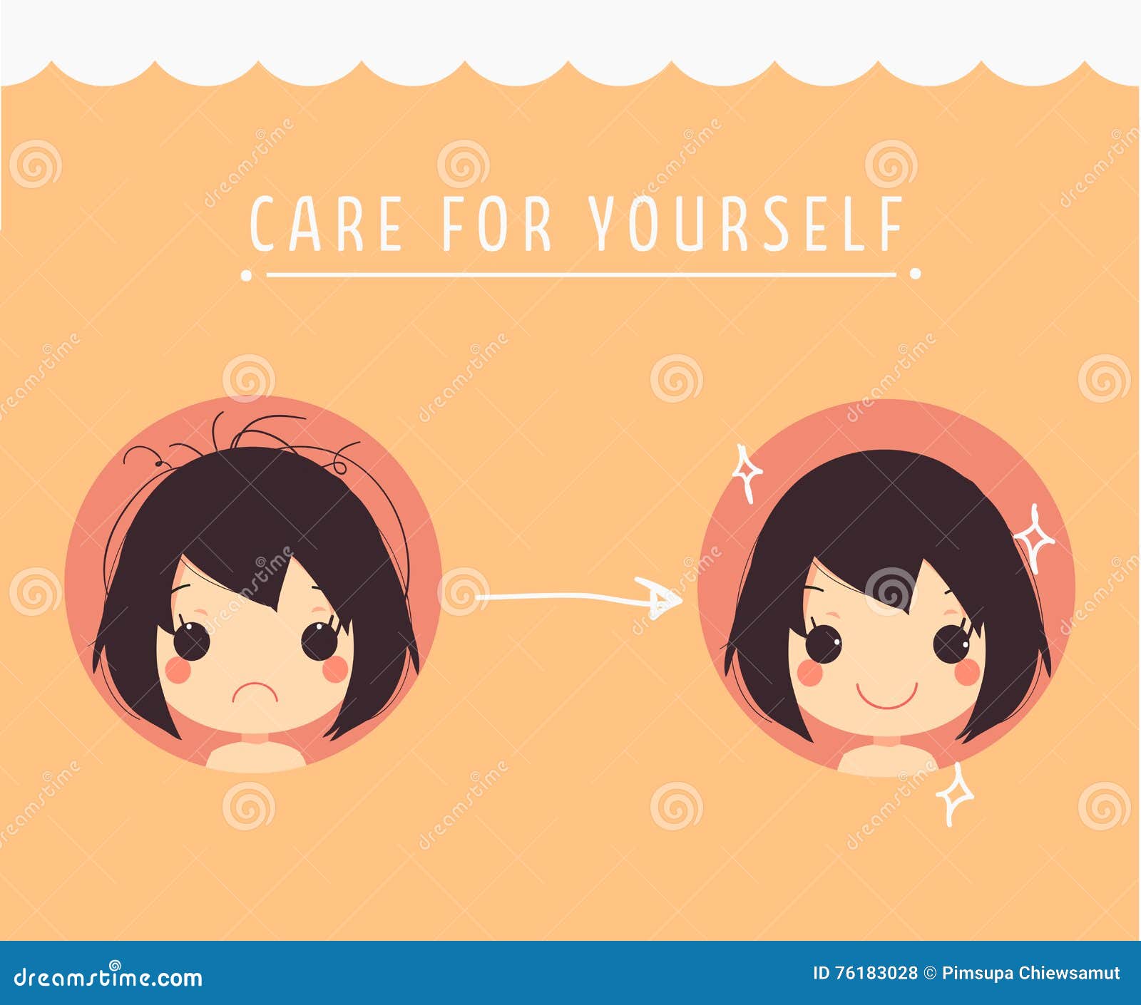 Cute Girl Messy Hair Silky Hair Care for Yourself Stock Vector - Illustration of hair, messy: 76183028 Cute Girl Messy Hair Silky Hair Care for Yourself Stock Vector - Illustration of hair, messy: 76183028