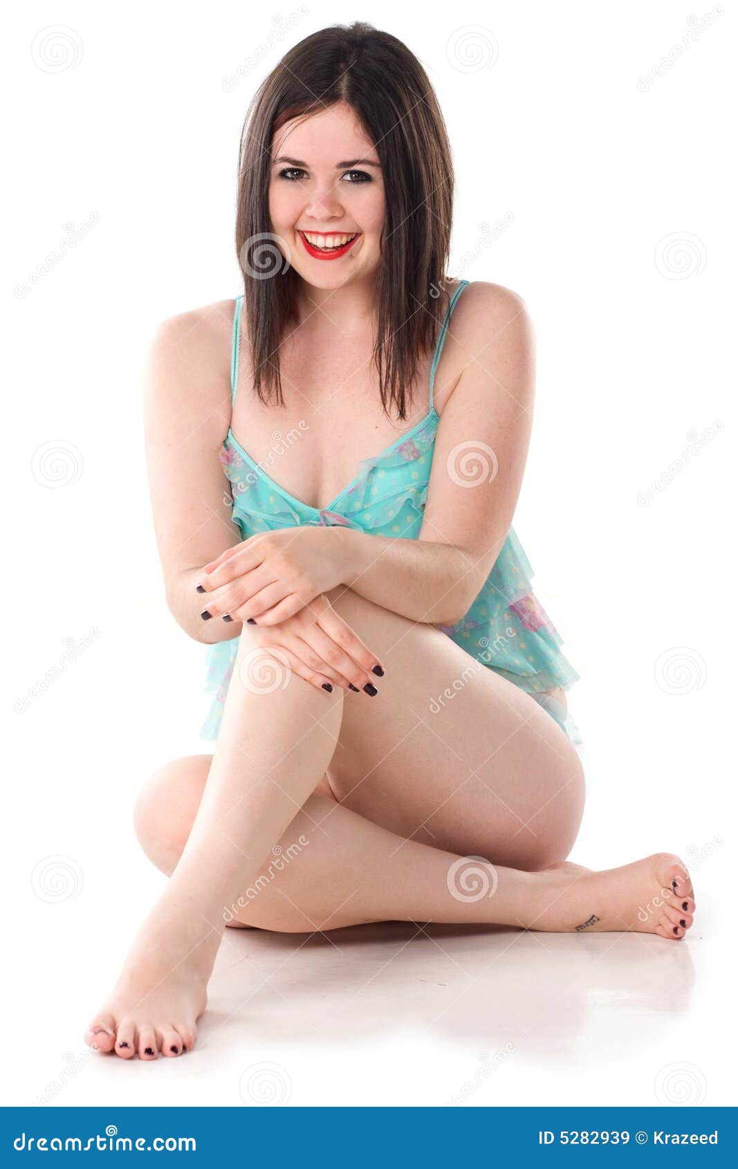 Cute Girl In Pin Up Pose In Lingerie Stock Image Image