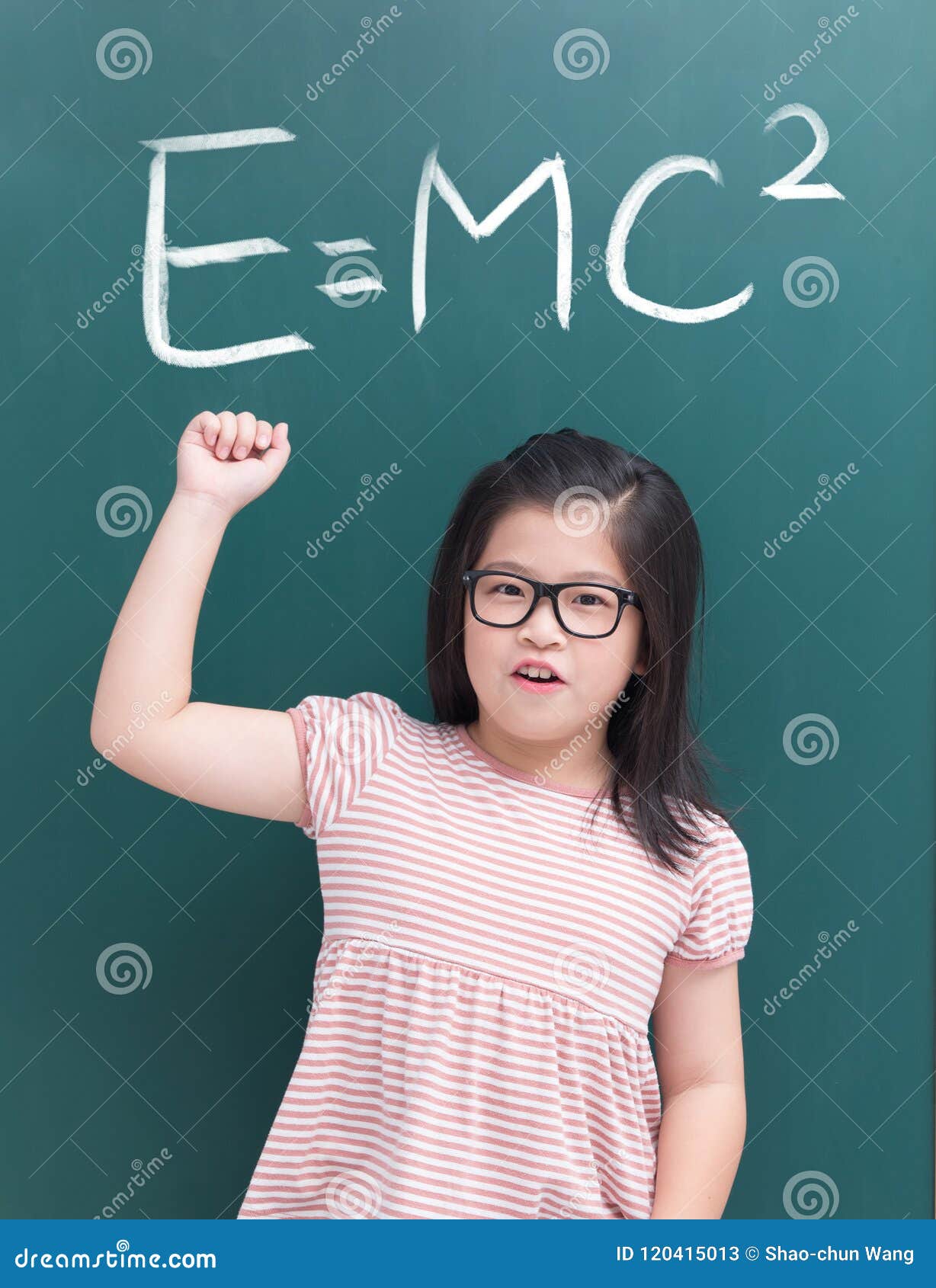 cute girl with e=mc2