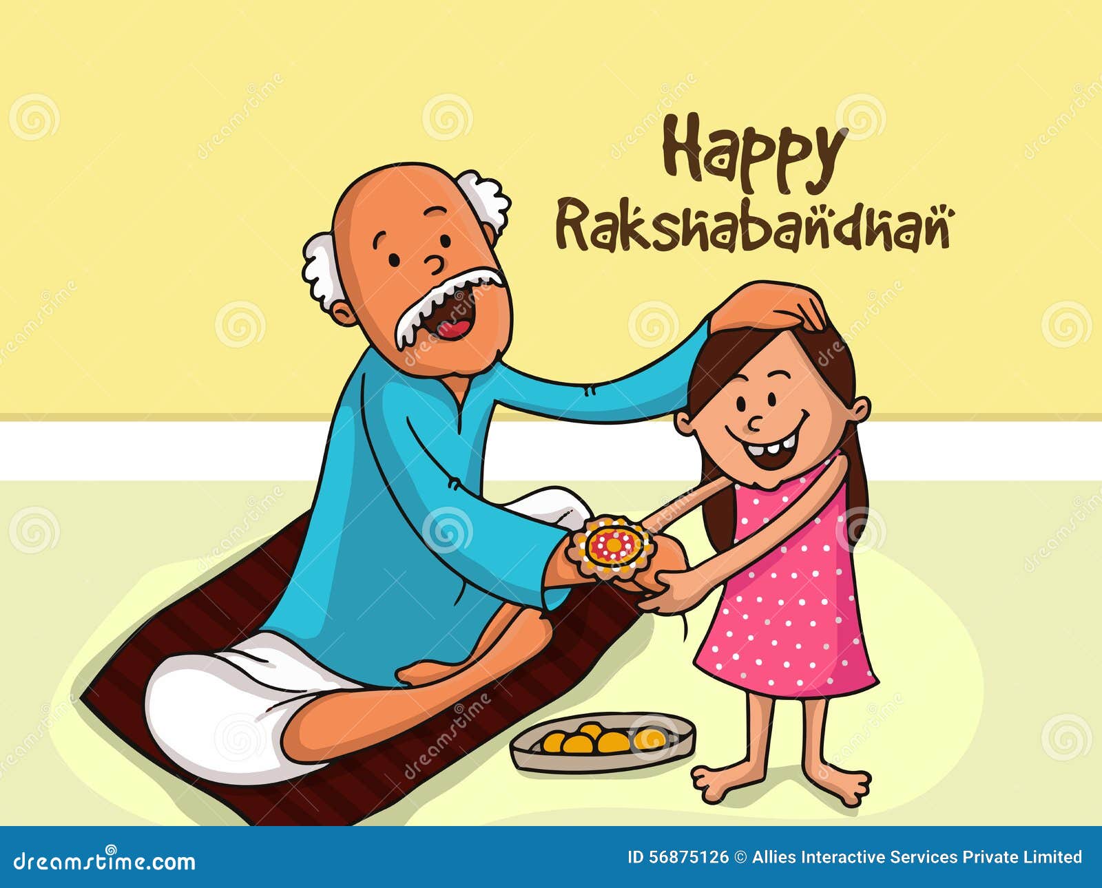 Cute Girl for Raksha Bandhan Celebration. Stock Illustration ...