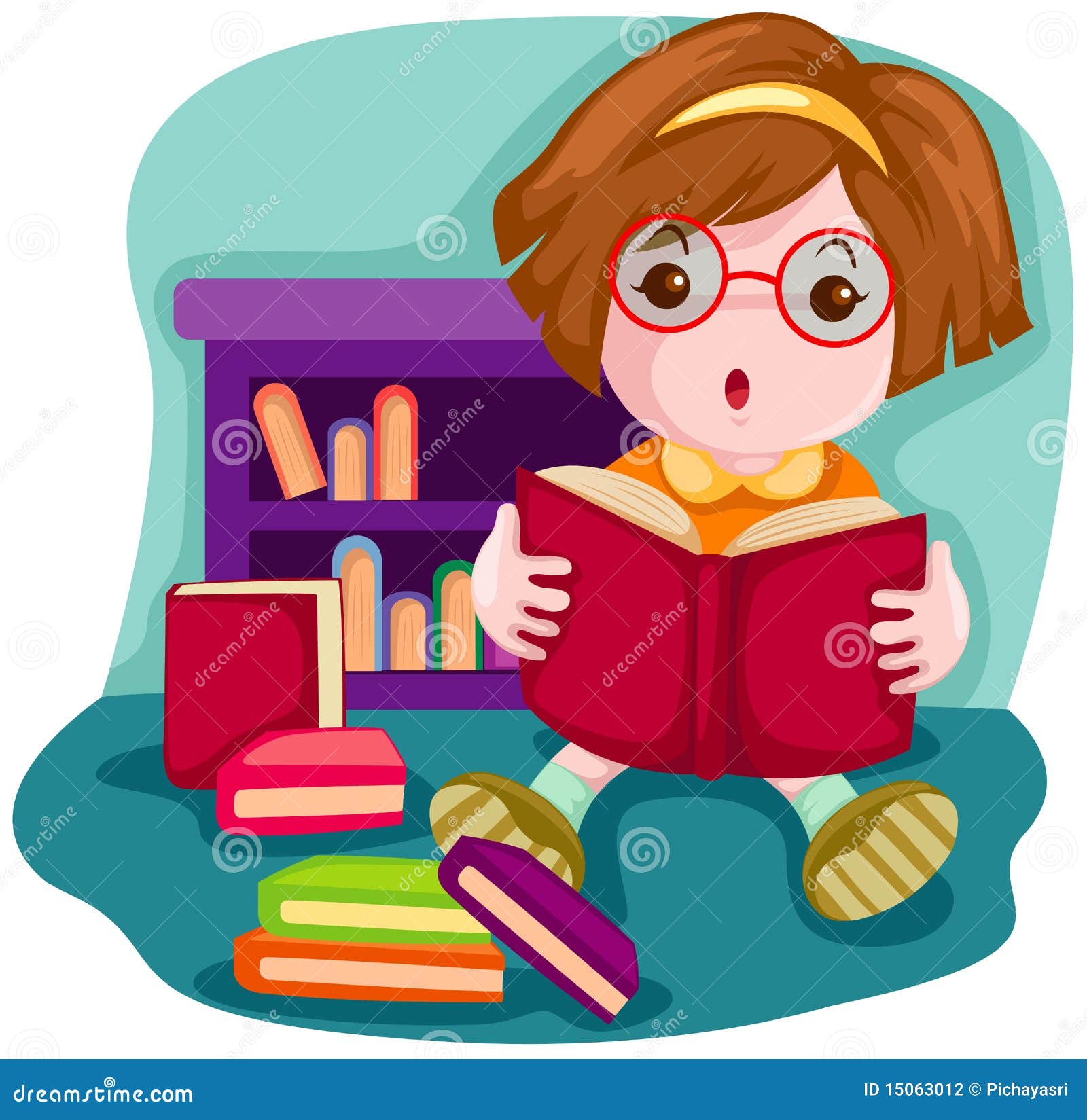 Cute Cartoon Girl Reading Book Stock Illustrations – 8,378 Cute Cartoon  Girl Reading Book Stock Illustrations, Vectors & Clipart - Dreamstime