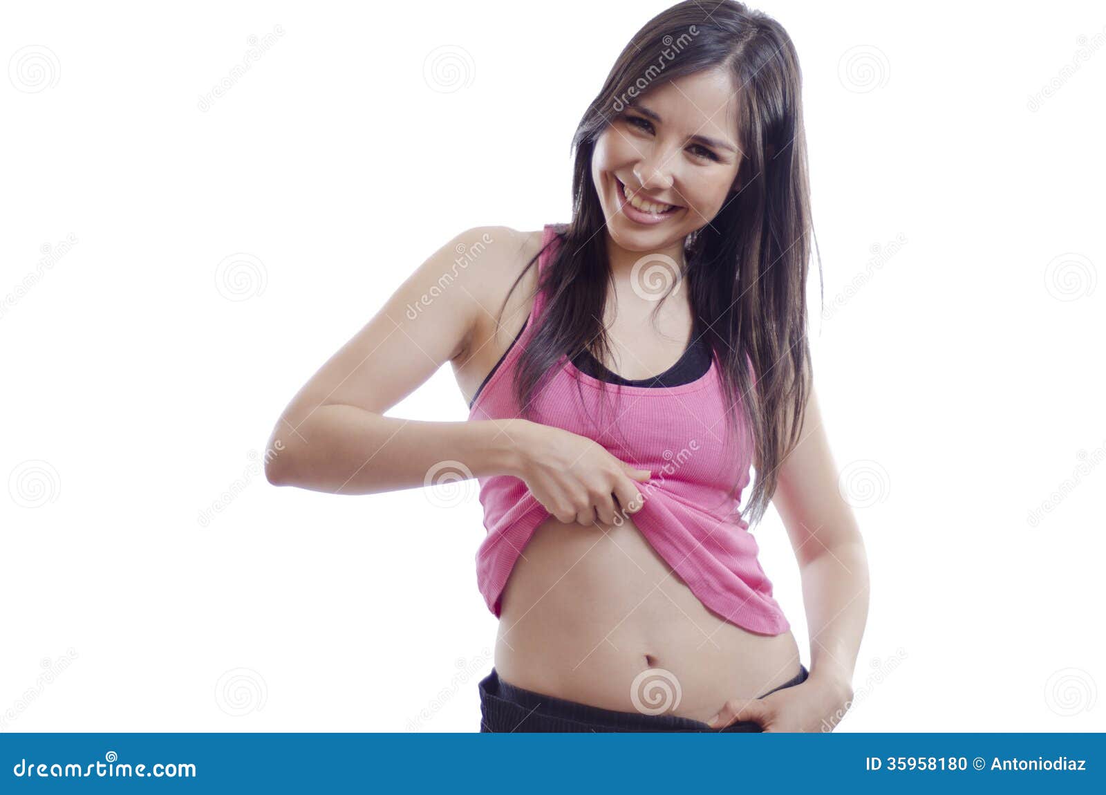 https://thumbs.dreamstime.com/z/cute-girl-showing-her-belly-young-beautiful-woman-lifting-shirt-to-show-35958180.jpg