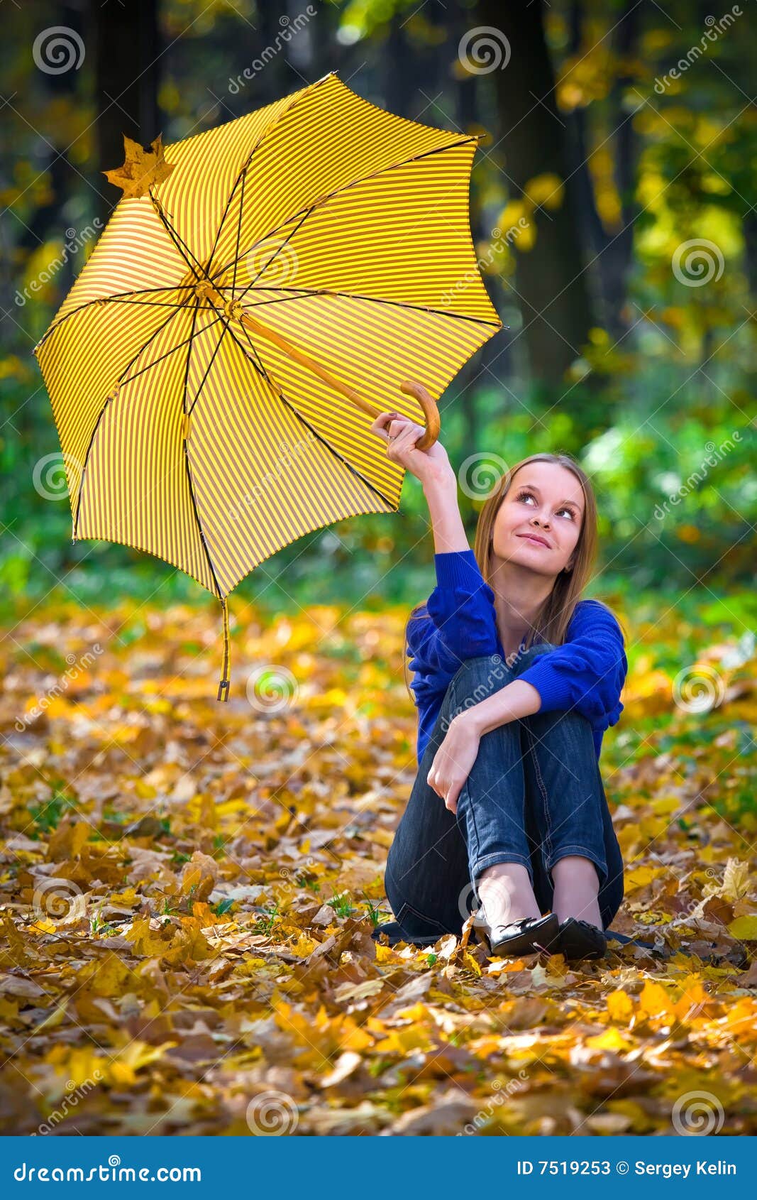 Cute Girl With Umbrella Stock Photos - Image: 7519253