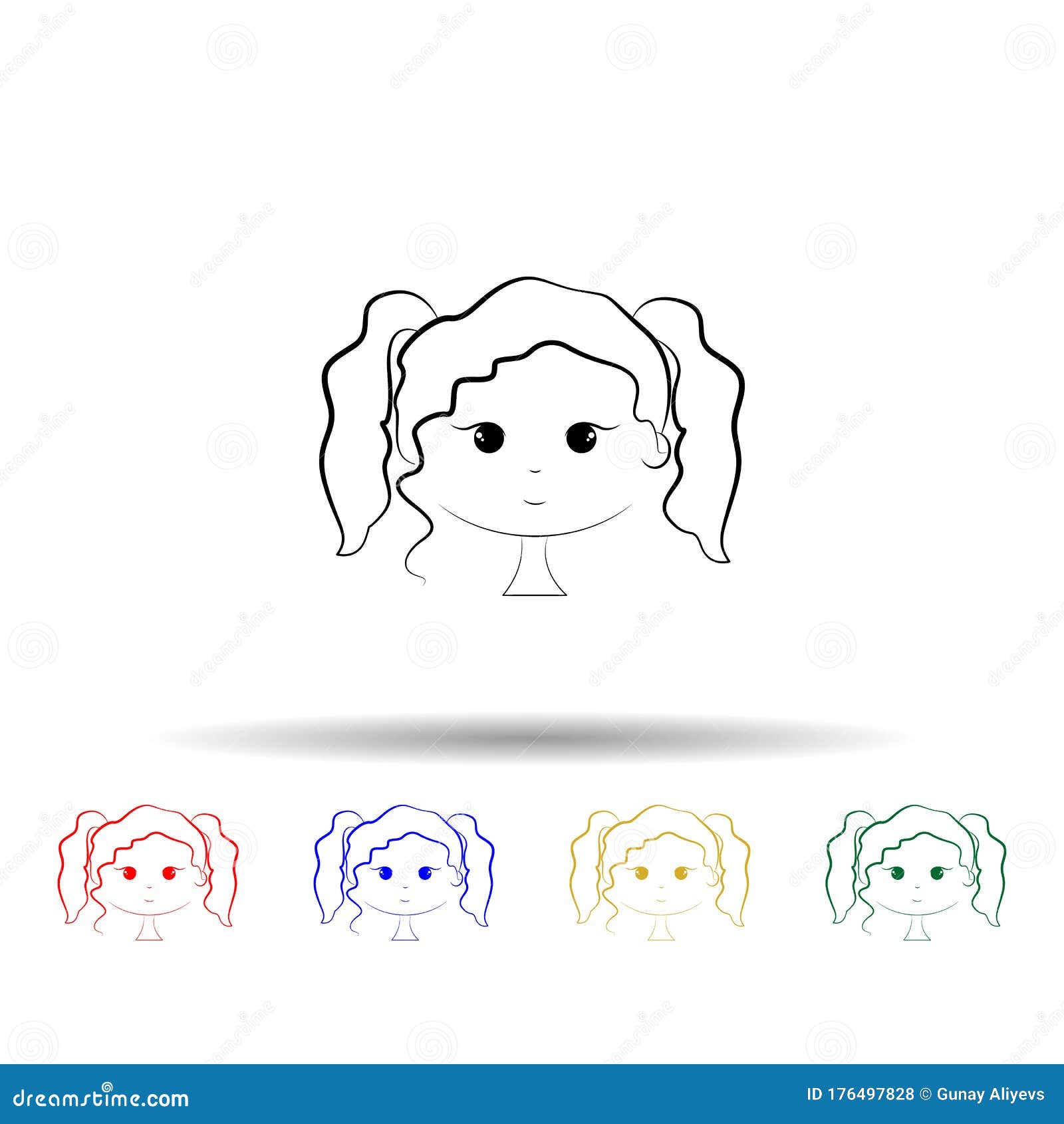 Cute Girl with Wavy Hair Style Multi Color Icon. Simple Thin Line, Outline Vector of Hair Icons for Ui and Ux, Website or Mobile Stock Illustration - Illustration of drawn, wavy: 176497828 Cute Girl with Wavy Hair Style Multi Color Icon. Simple Thin Line, Outline Vector of Hair Icons for Ui and Ux, Website or Mobile Stock Illustration - Illustration of drawn, wavy: 176497828