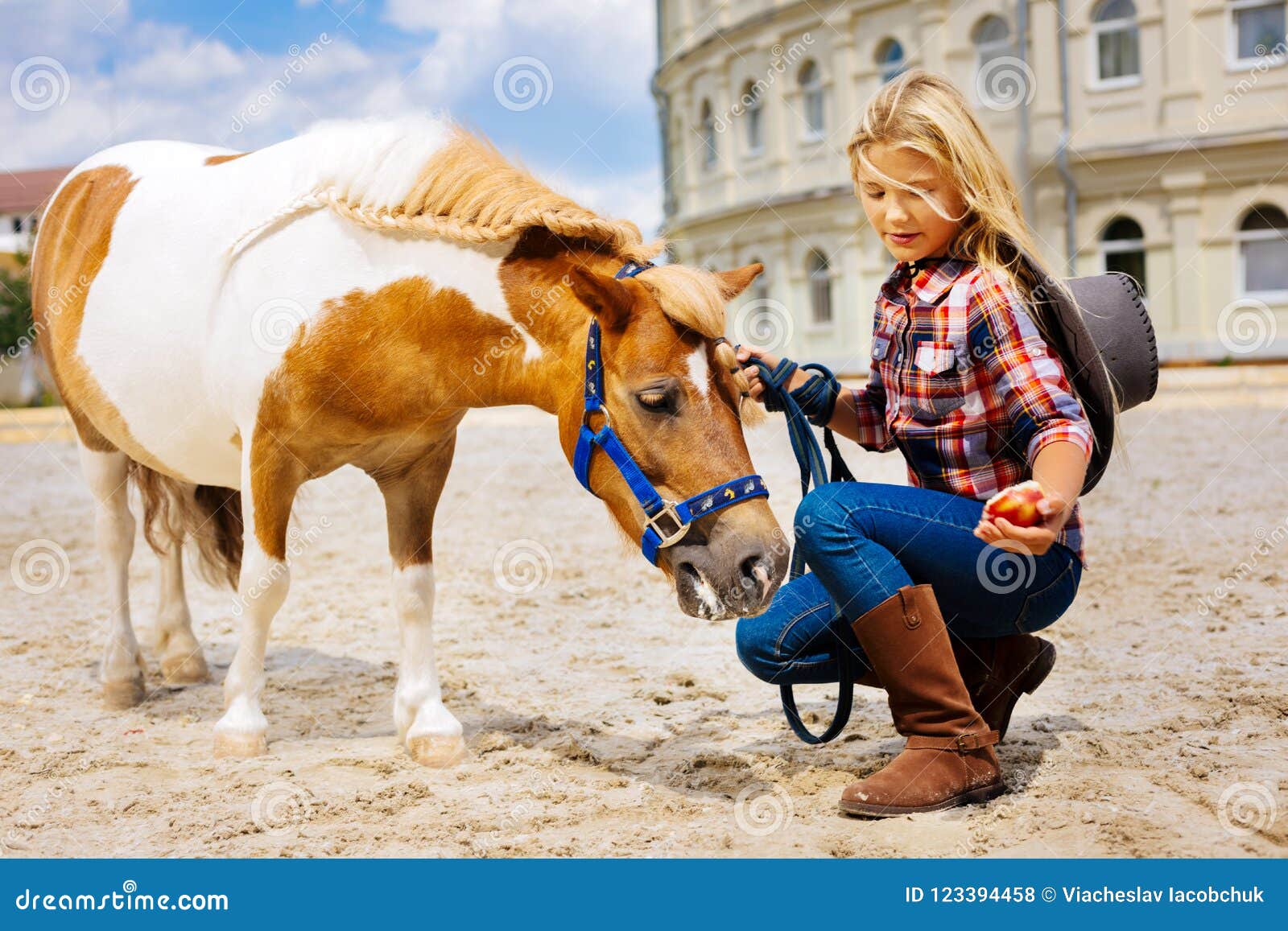 girl in riding boots