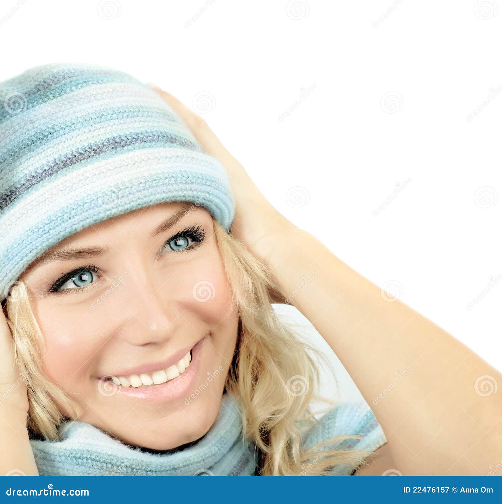 Cute Girl Wearing Winter Hat Stock Image Image of background