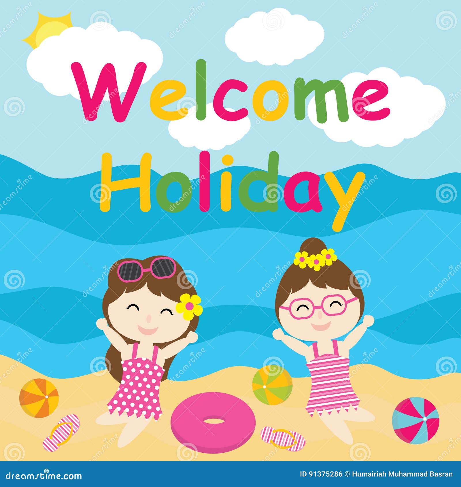 Cute Girls are Happy on Holiday Cartoon, Summer Postcard, Wallpaper, and Greeting Card Stock Vector - Illustration of party, printable: 91375286 Cute Girls are Happy on Holiday Cartoon, Summer Postcard, Wallpaper, and Greeting Card Stock Vector - Illustration of party, printable: 91375286