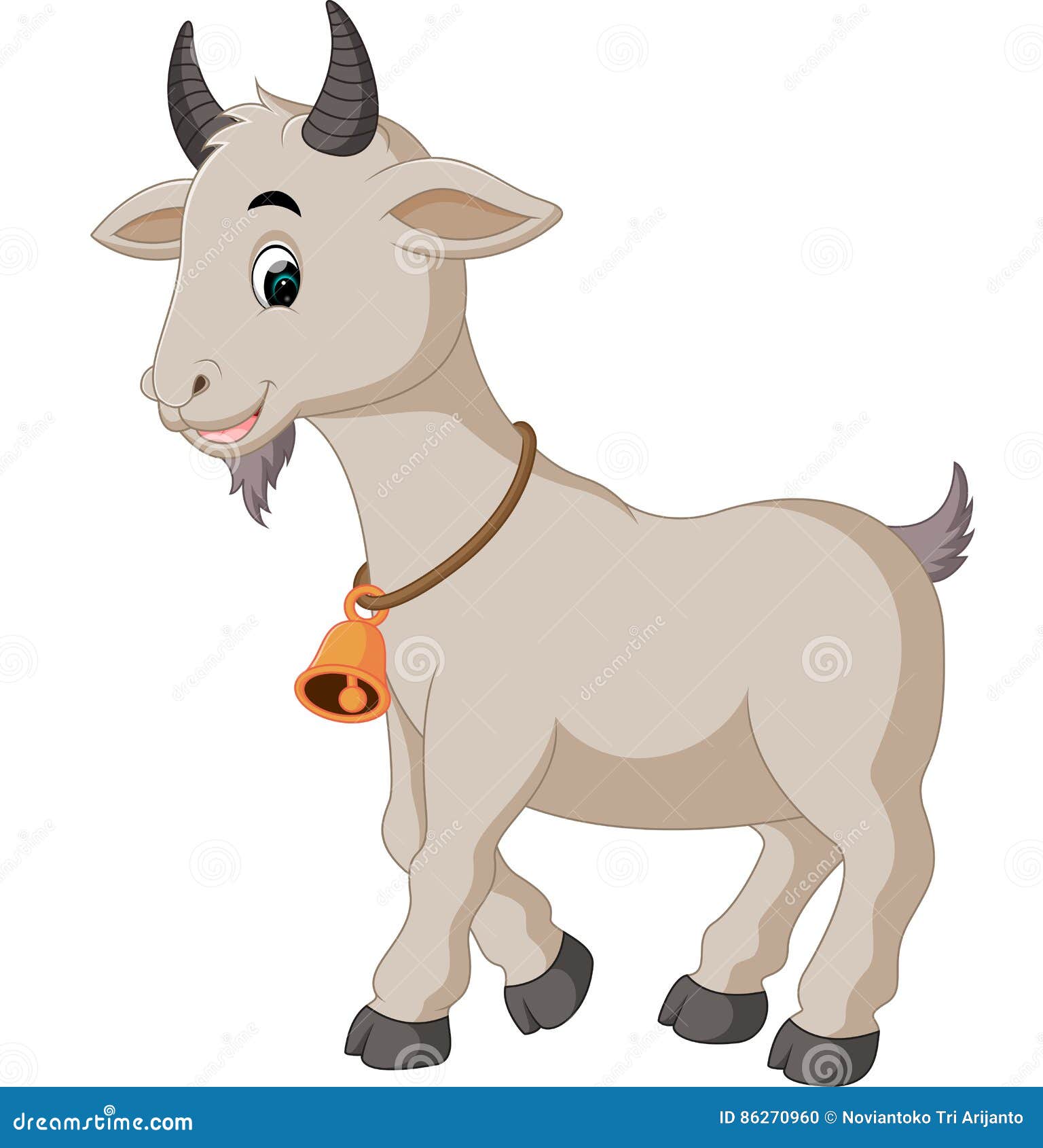 Cute goat cartoon stock vector. Illustration of sheep - 86270960