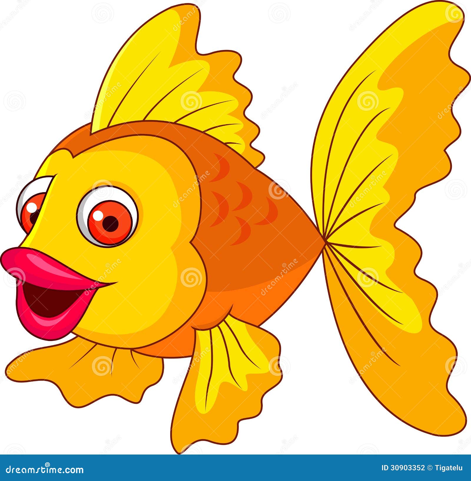 Cute golden fish cartoon stock vector. Illustration of swim - 30903352 Cute golden fish cartoon stock vector. Illustration of swim - 30903352
