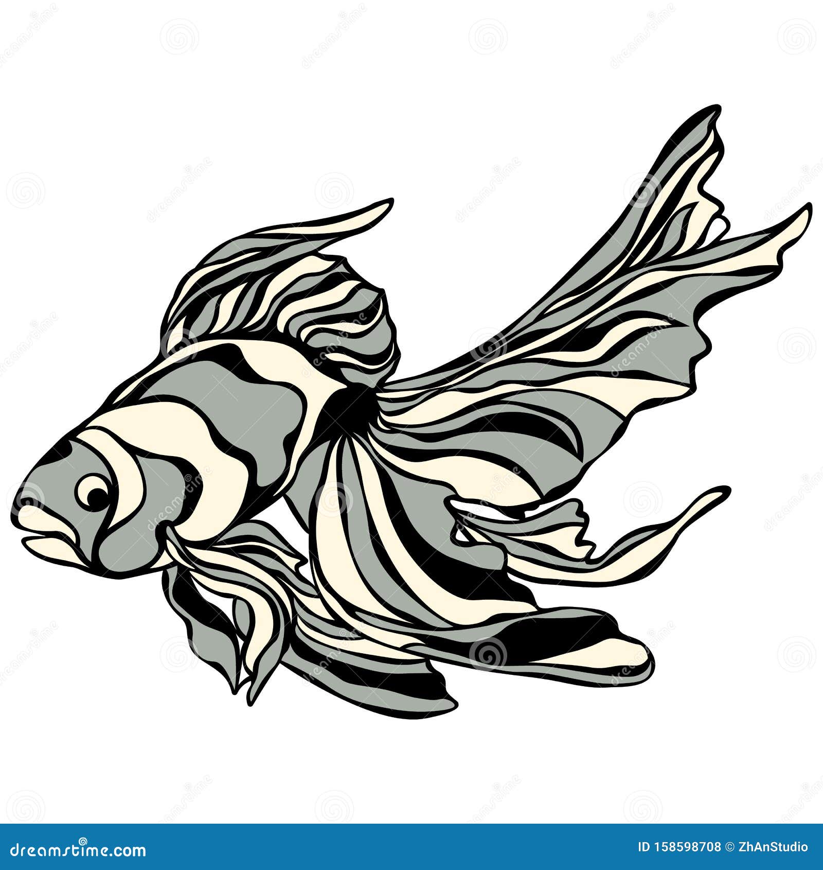Download Cute Goldfish Icon. Cartoon Of Cute Goldfish Vector Icon ...