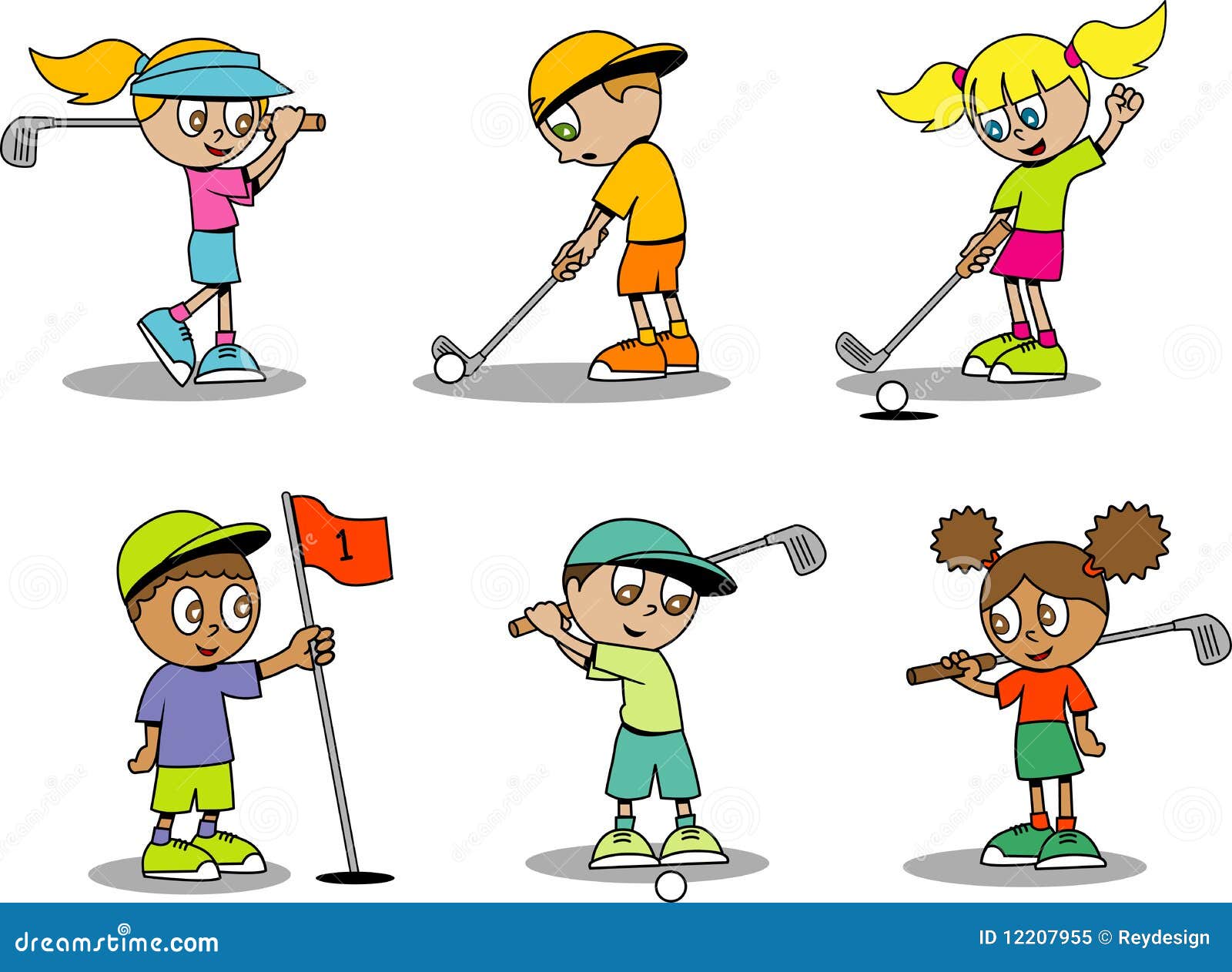 cute golf kids