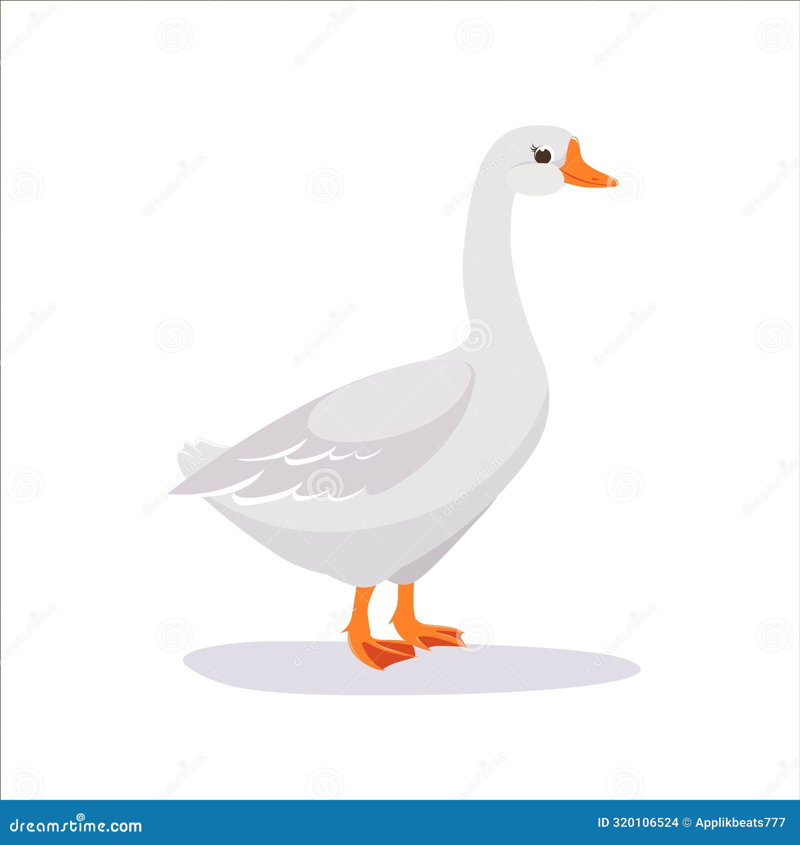 cute goose,   of a bird on a farm. you can use the goose icon for websites, user interface, ux, printing