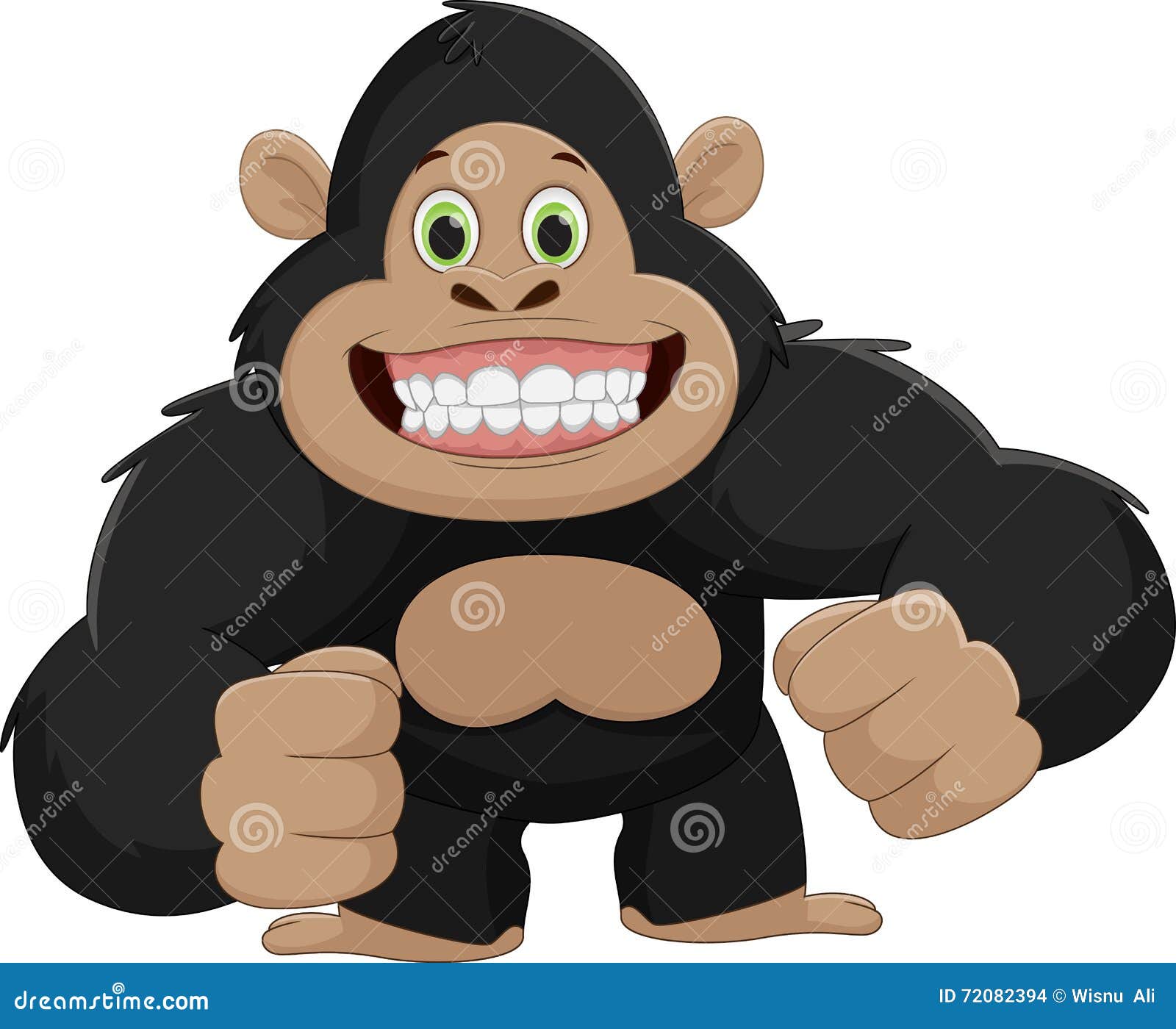 Cute gorilla cartoon stock vector. Illustration of monkey - 72082394