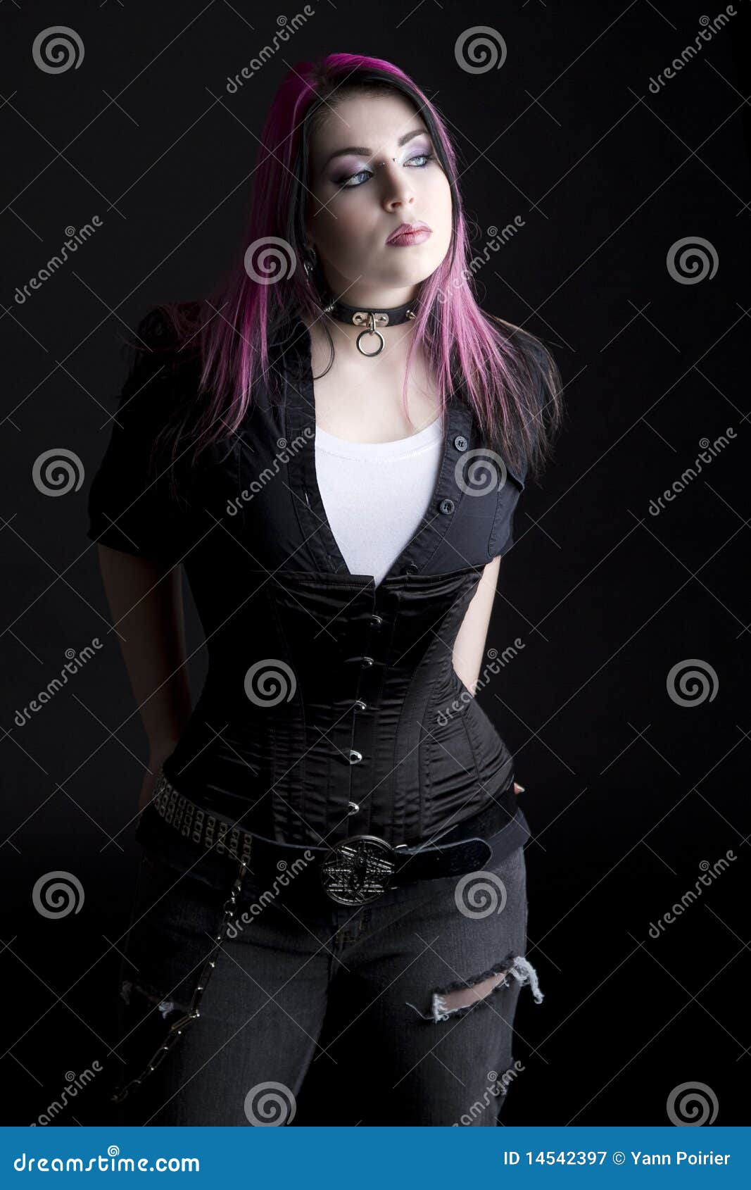 Cute goth stock image. Image of gothic, pink, bracelet - 14542397