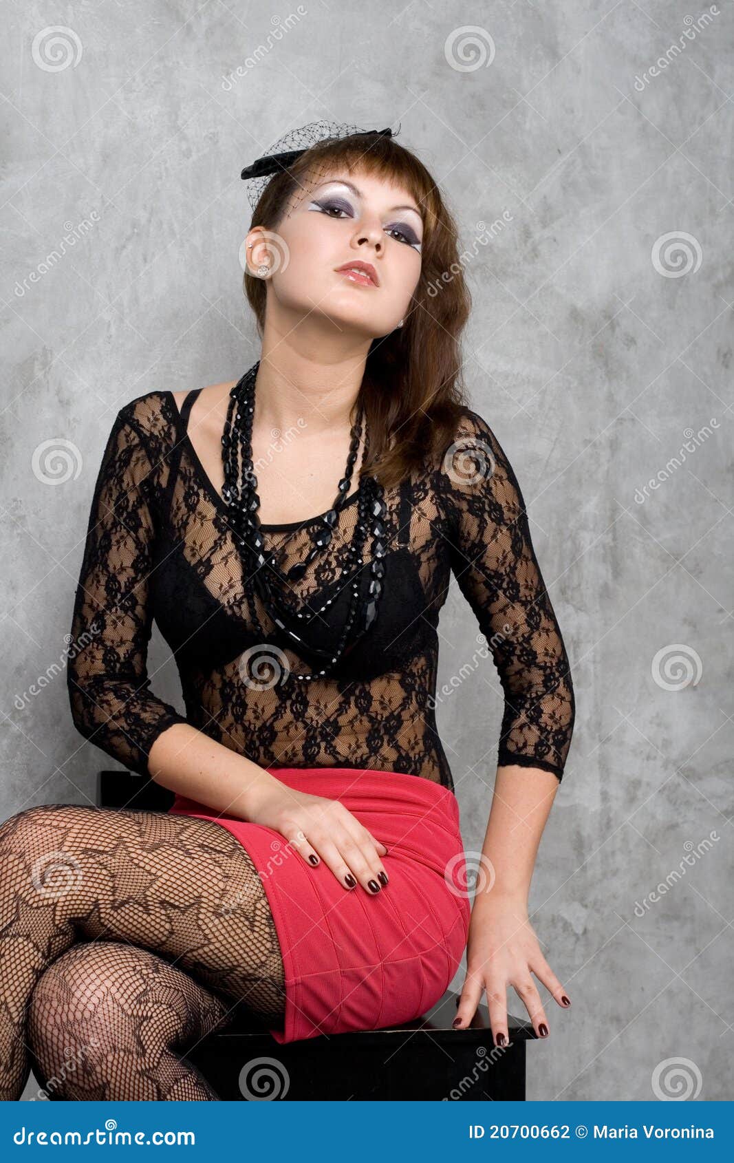 Cute gothic girl stock photo. Image of outfit, mesh 